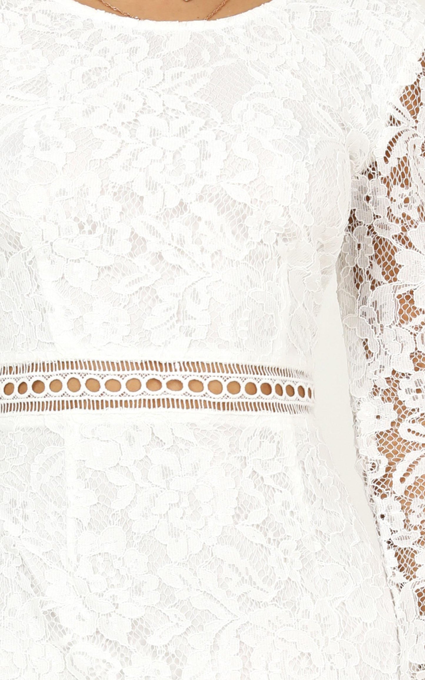 I Belong Dress In White Lace