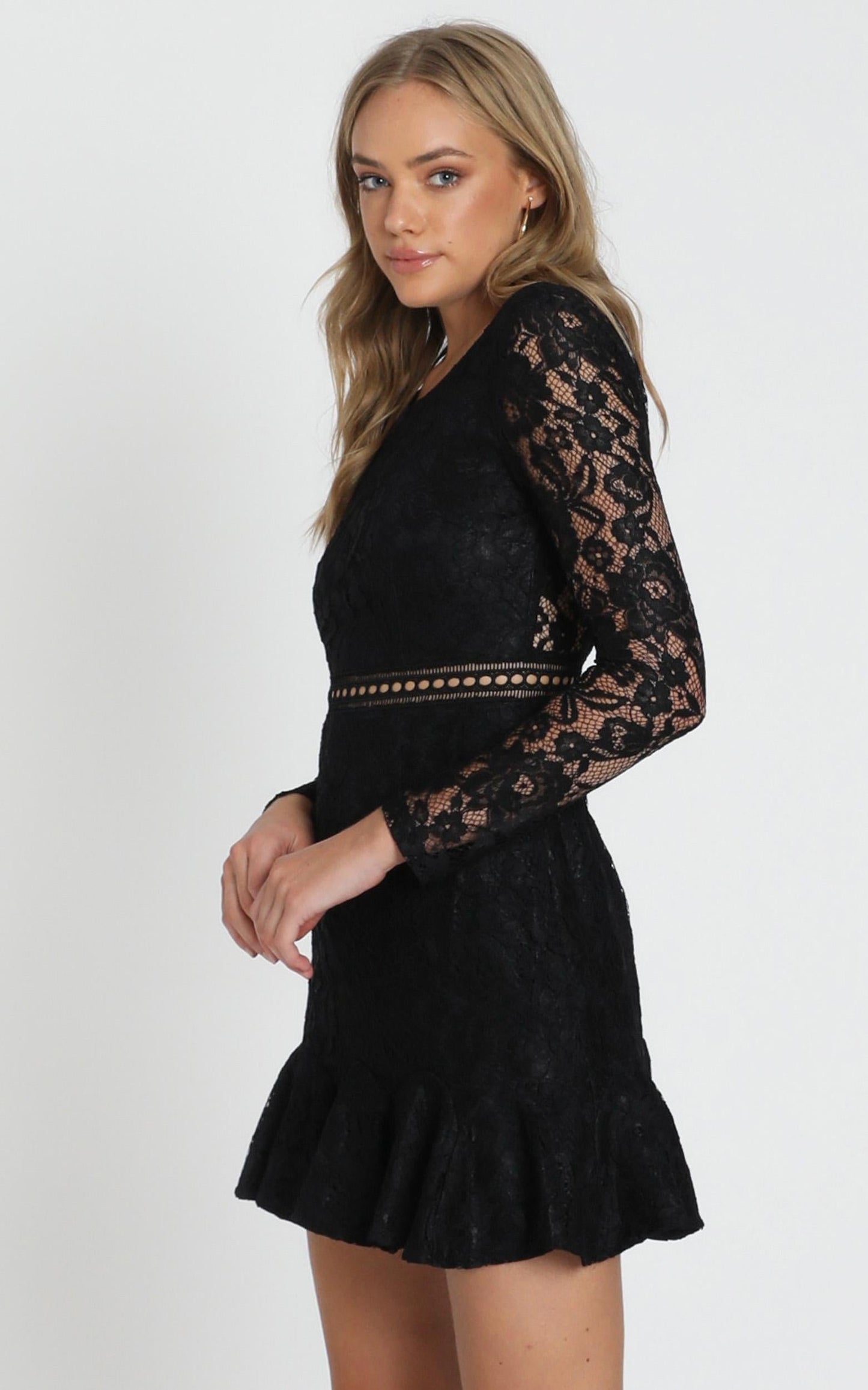 I Belong Dress In Black Lace