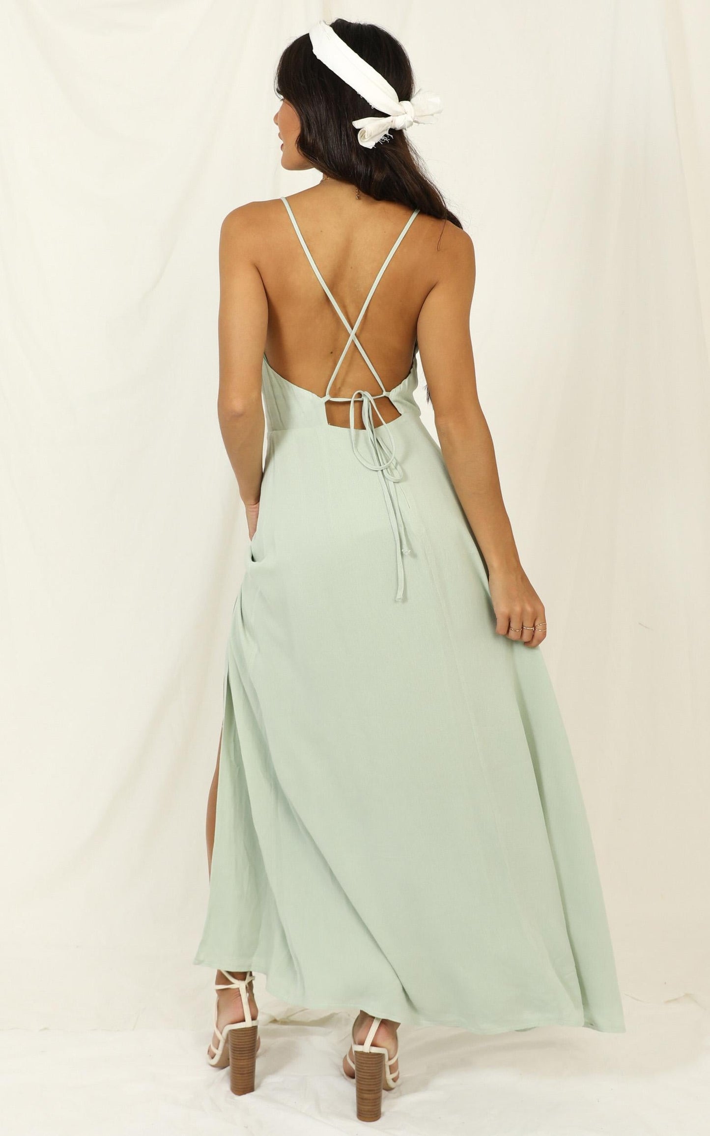 Ibiza Sunset Dress In Sage