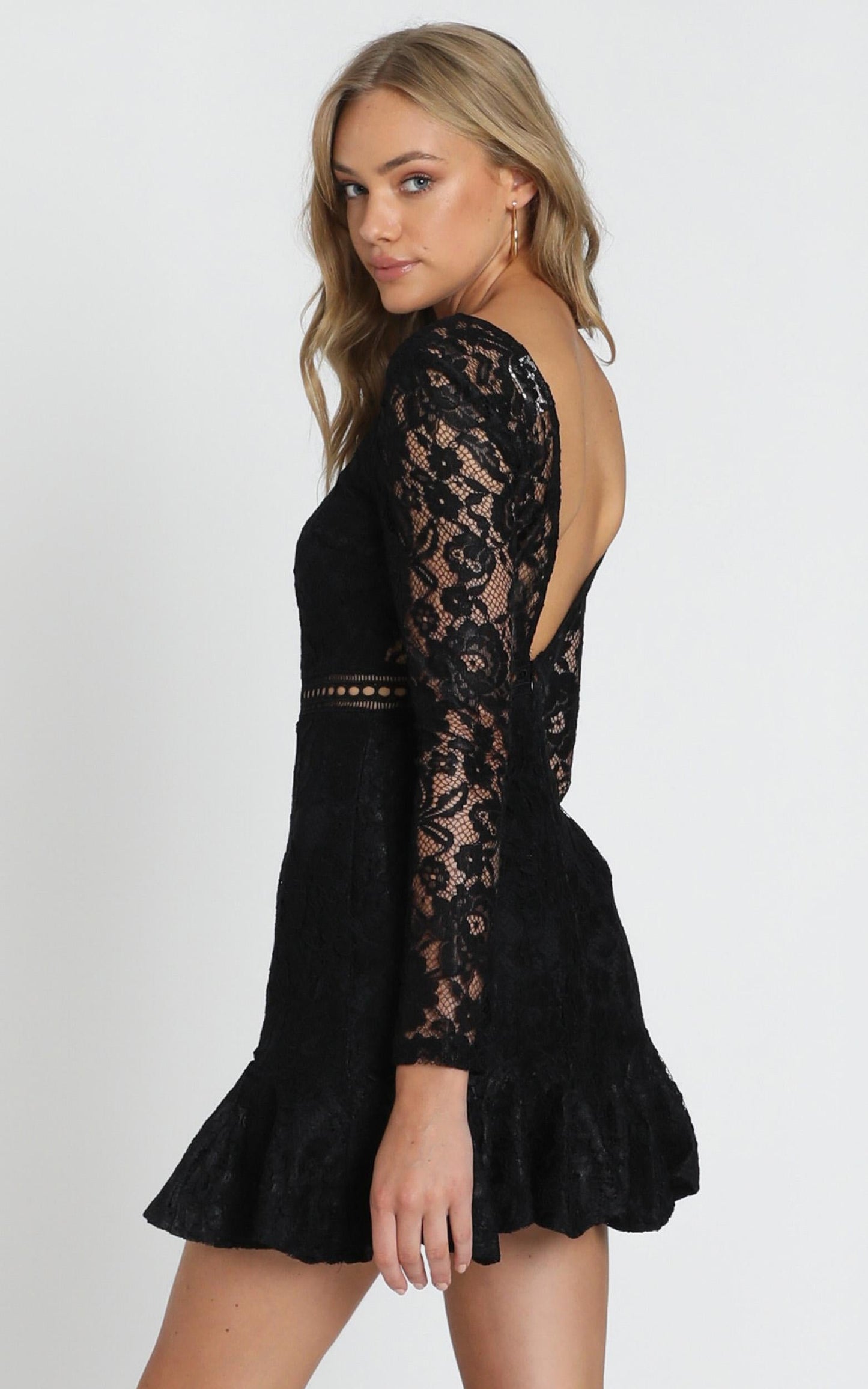 I Belong Dress In Black Lace