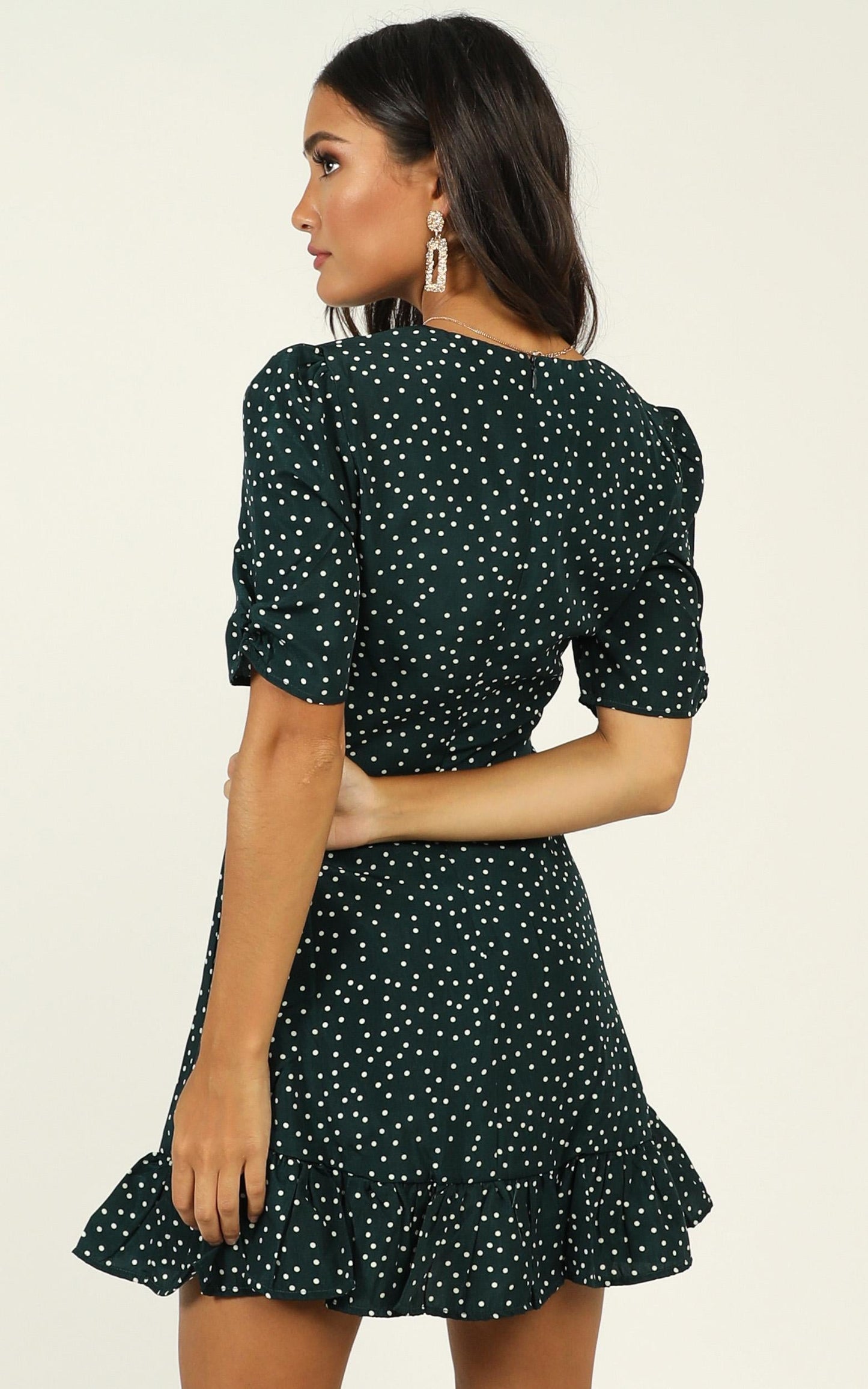 Maribelle Dress In Green Polka