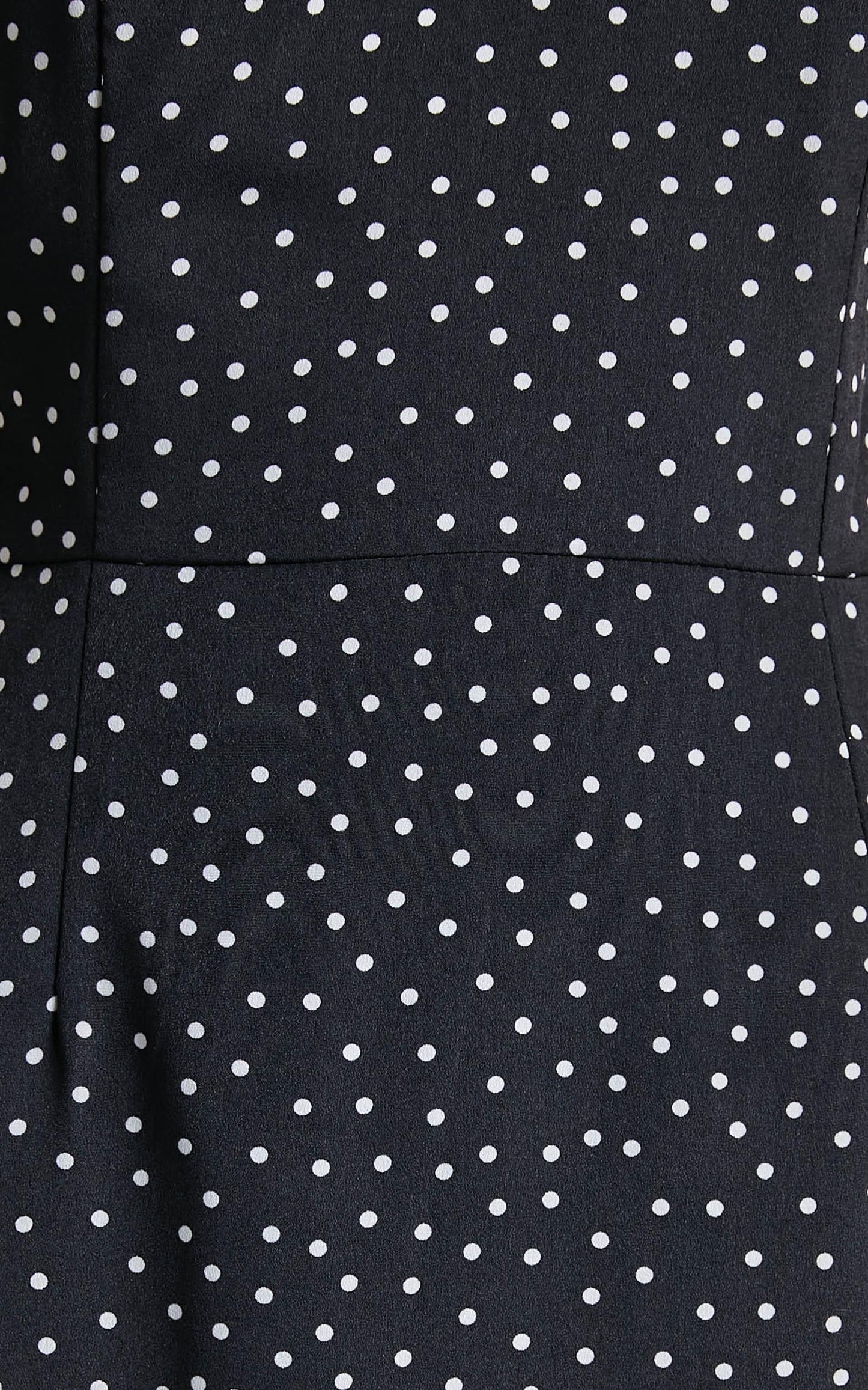 Imagination Galore Ruffle Detail Mini Dress in Black Spot