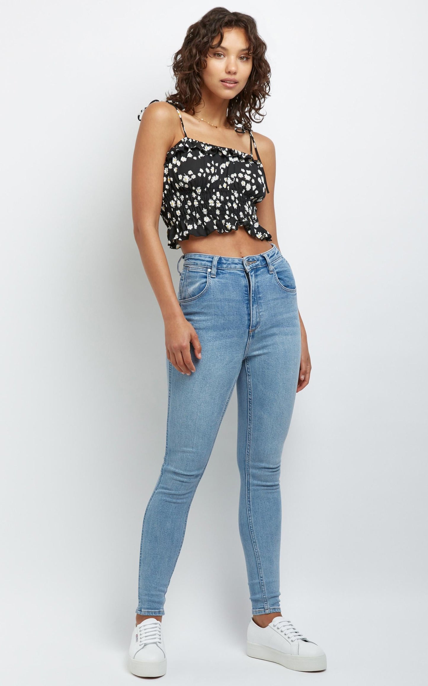 Suffolk Top in Black Floral