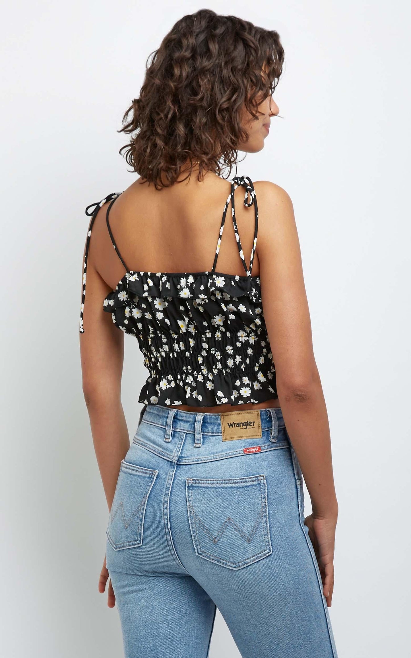 Suffolk Top in Black Floral