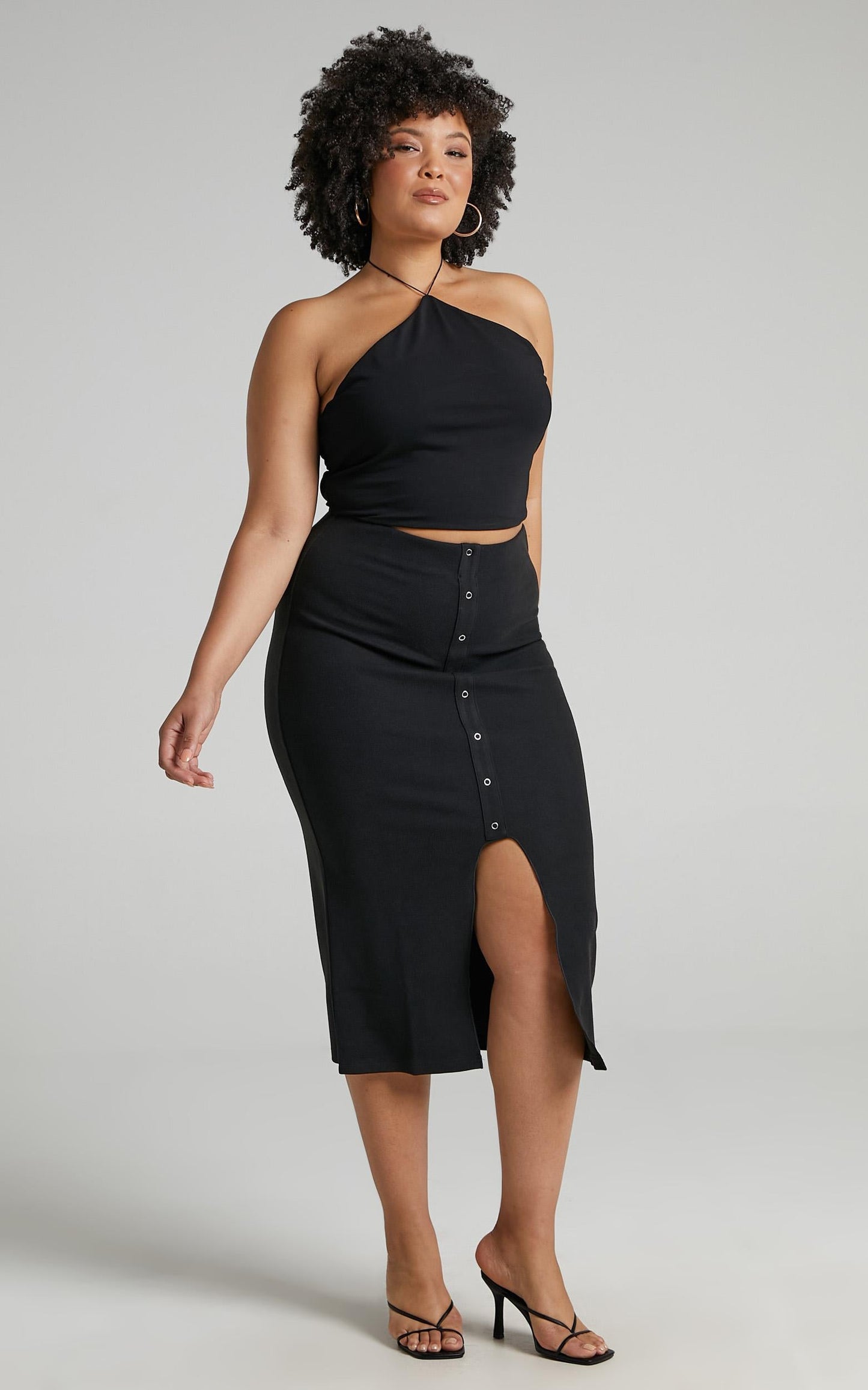 Into Motion Skirt in Black Rib