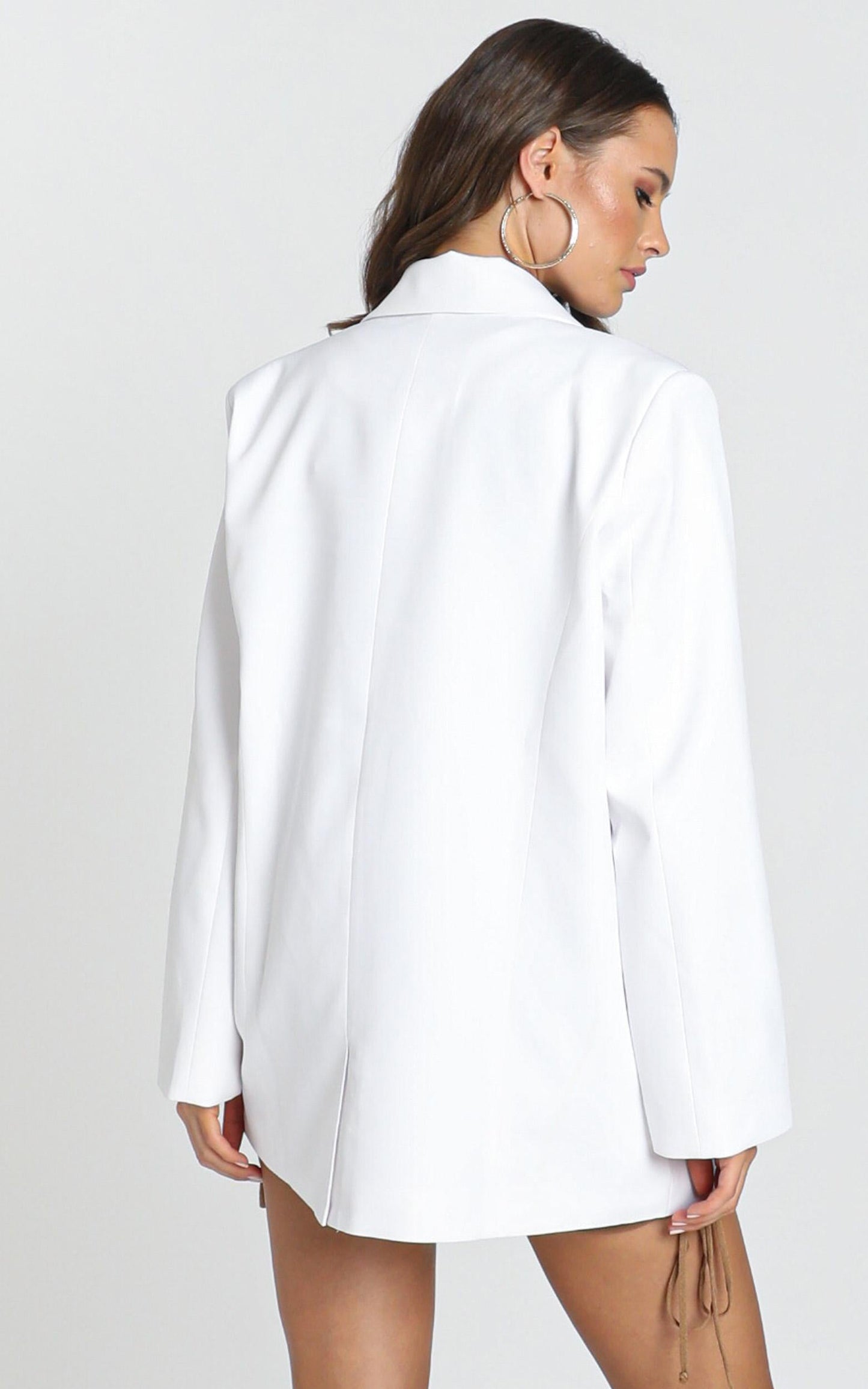 Lioness - In the Air Tonight Oversized Blazer in White