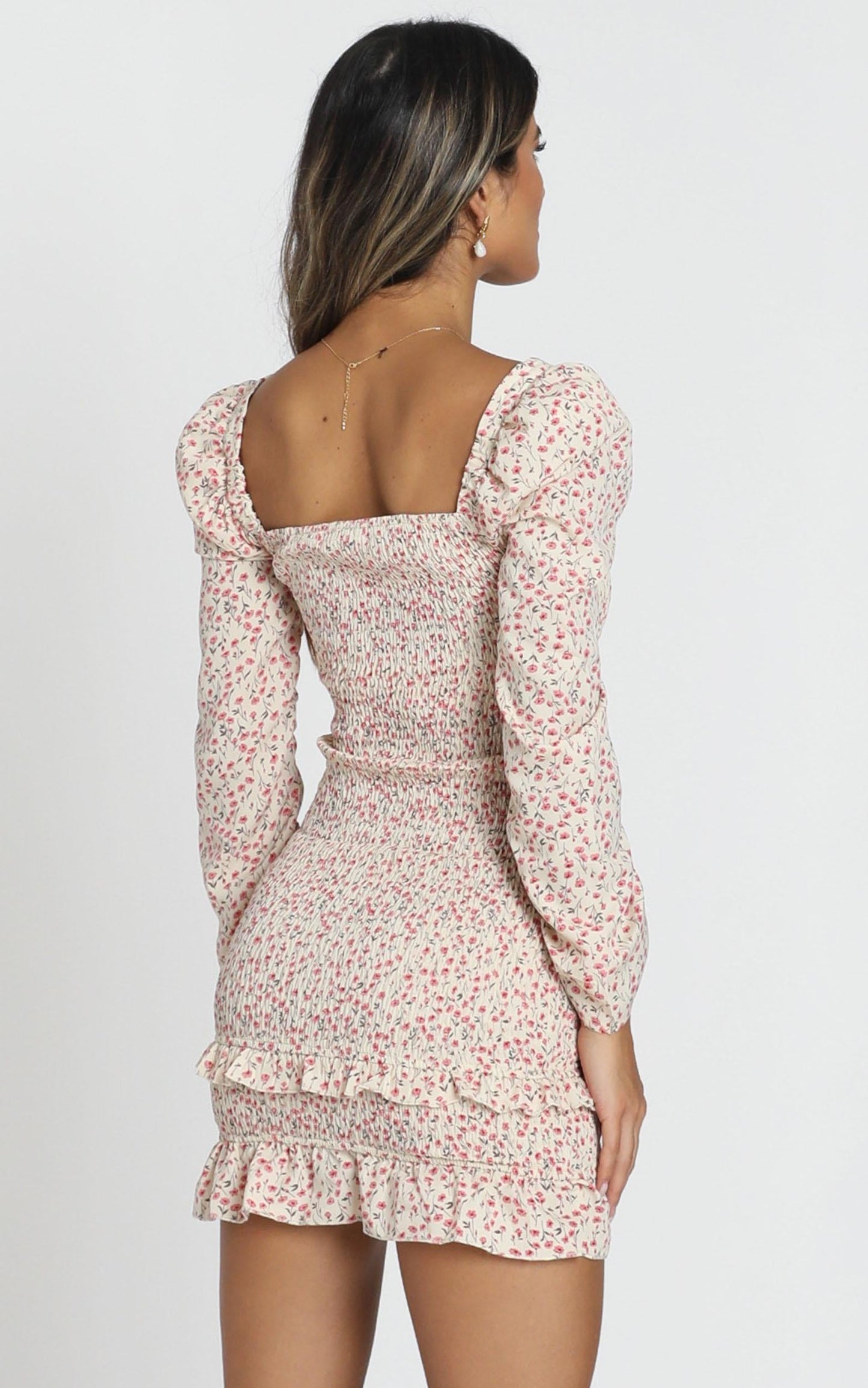 Iona Dress In Red Floral