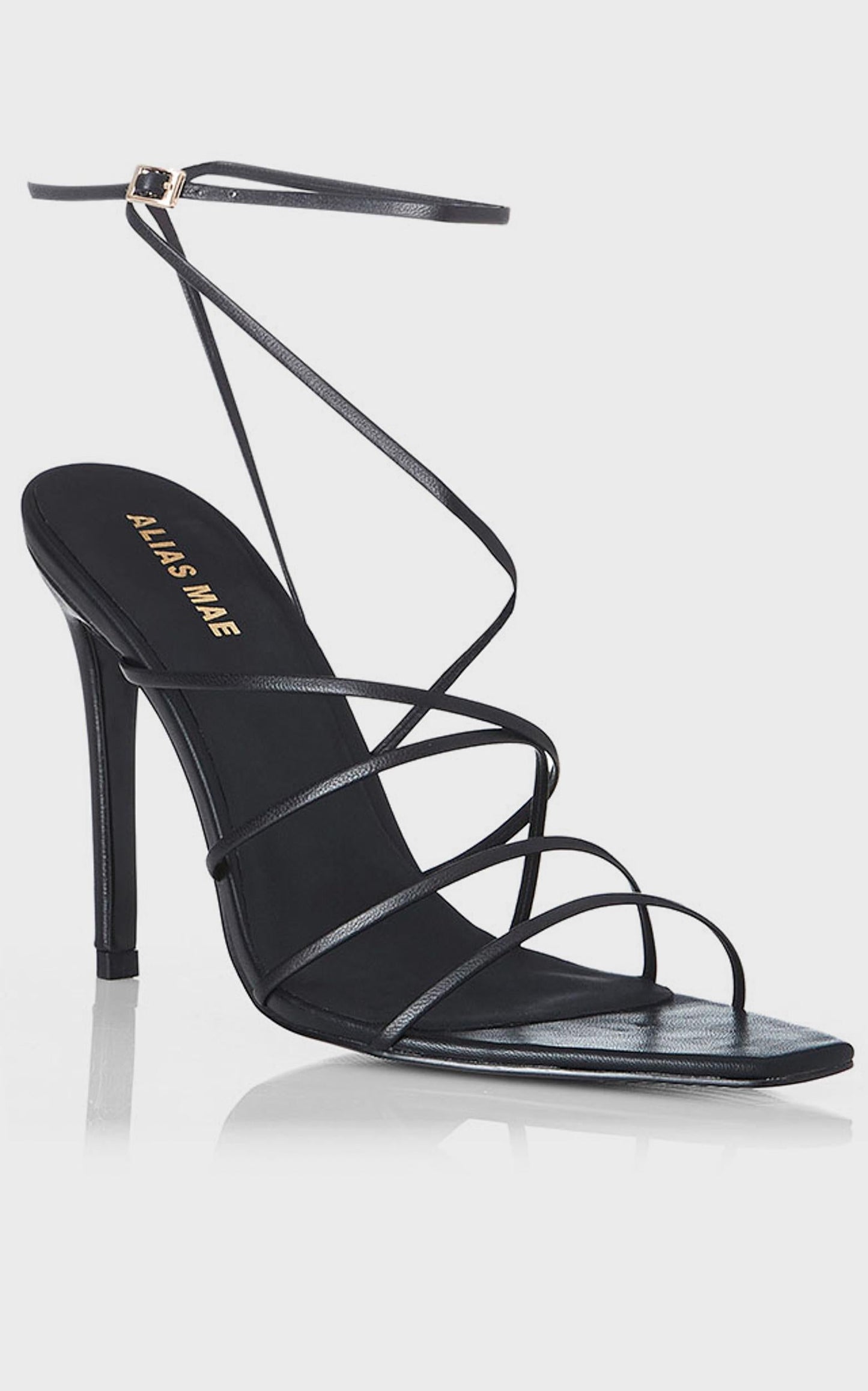Alias Mae - Isabelle Heel in Black Kid Leather