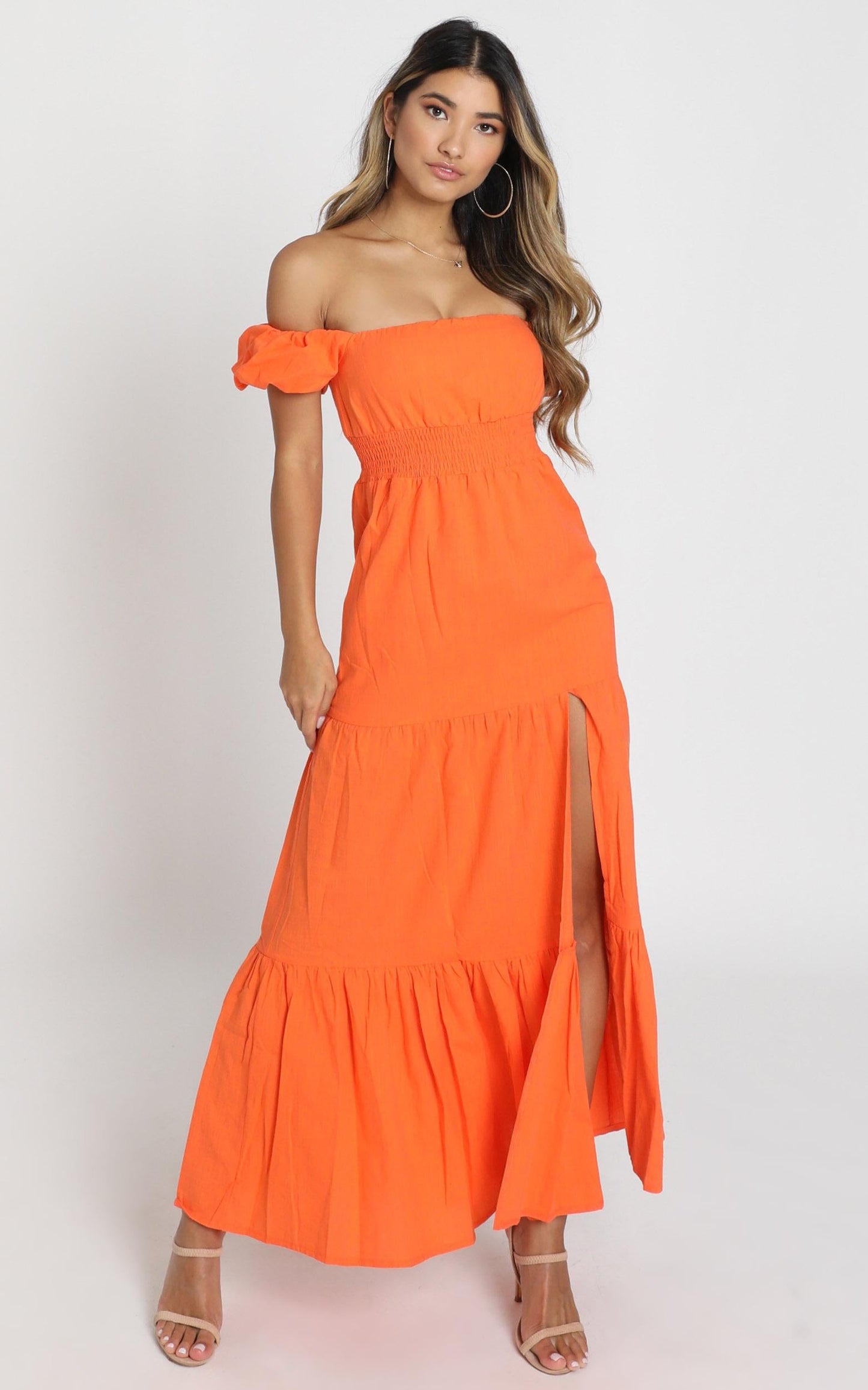 Island Hopper Dress in Orange