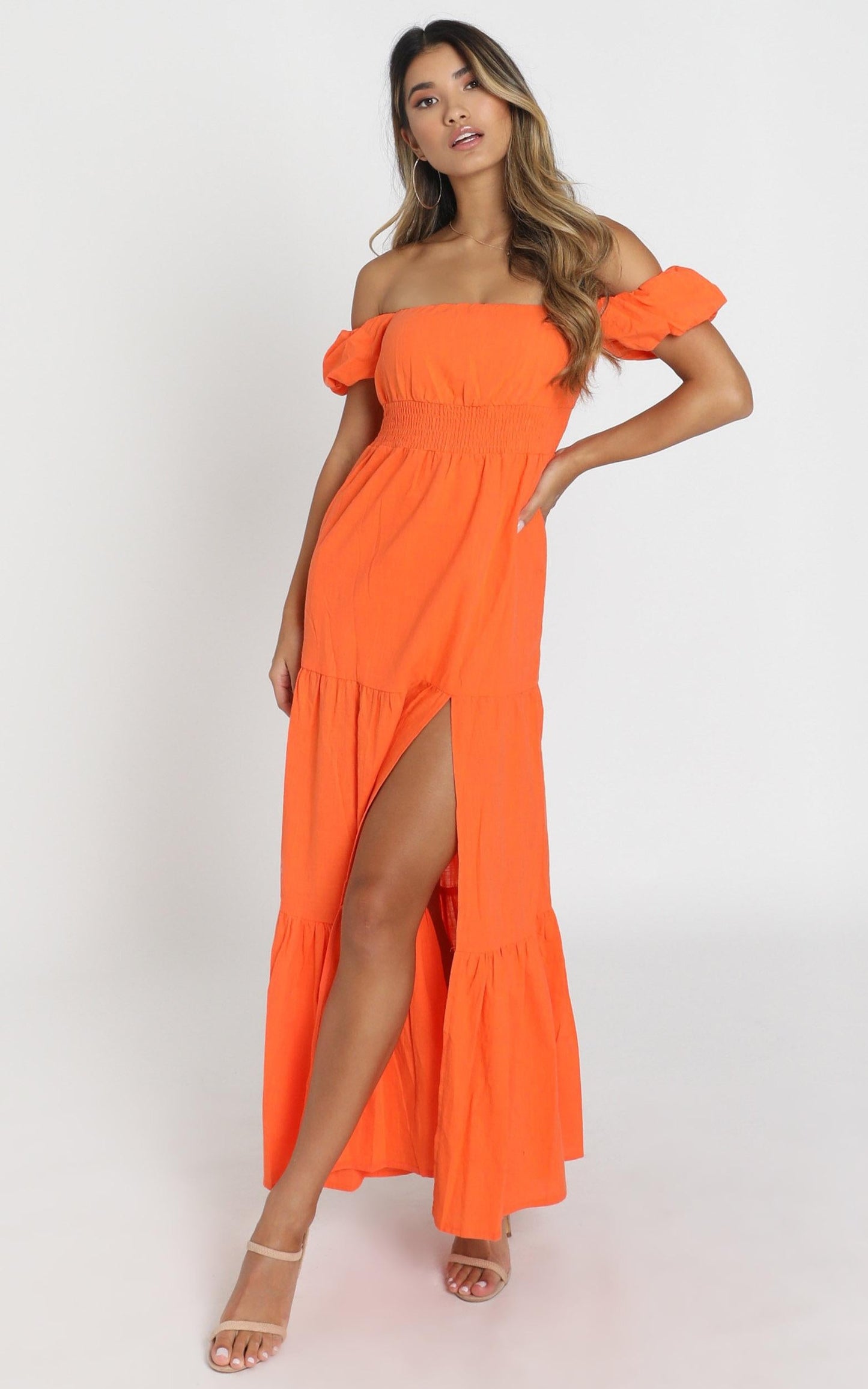 Island Hopper Dress in Orange