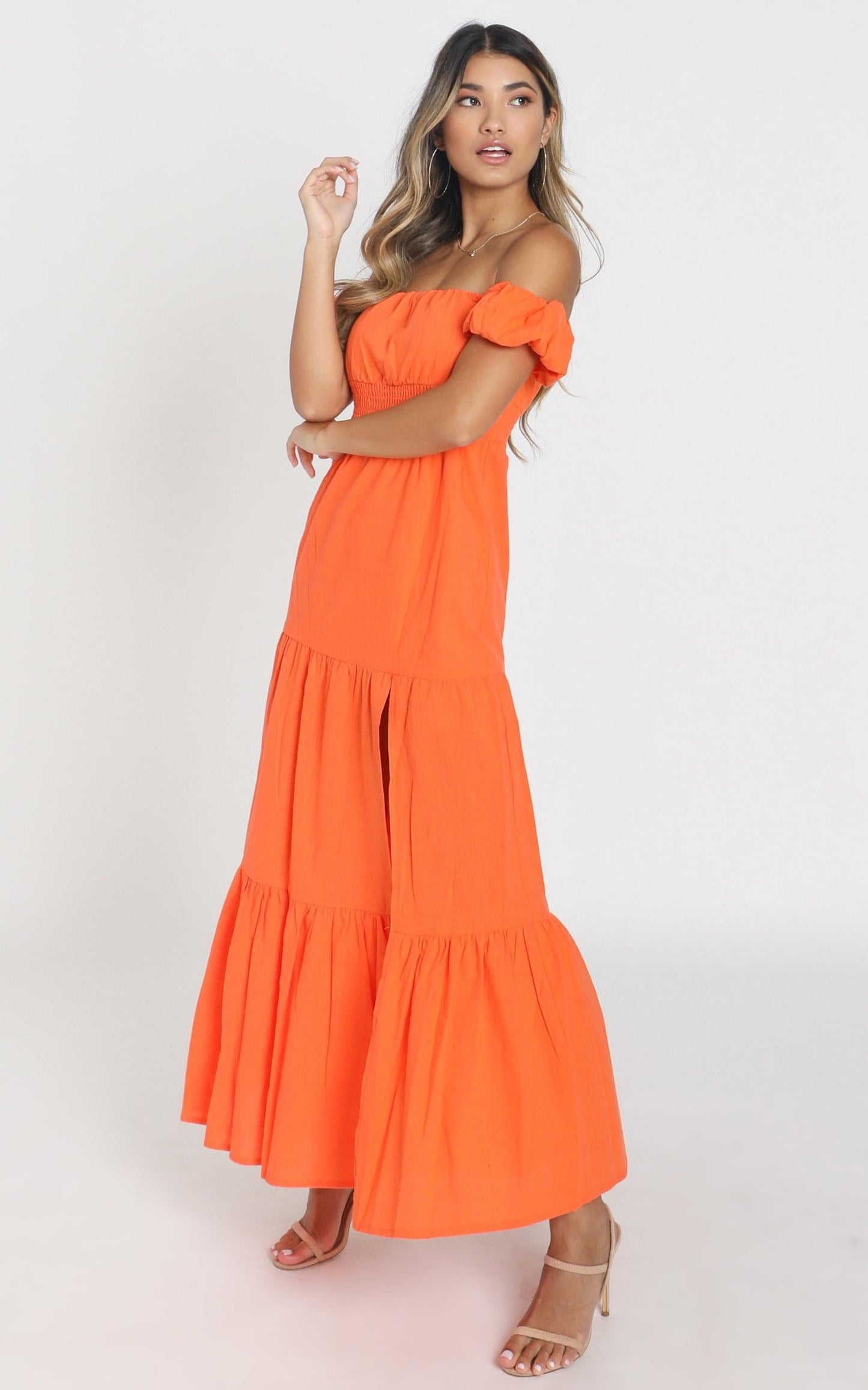 Island Hopper Dress in Orange