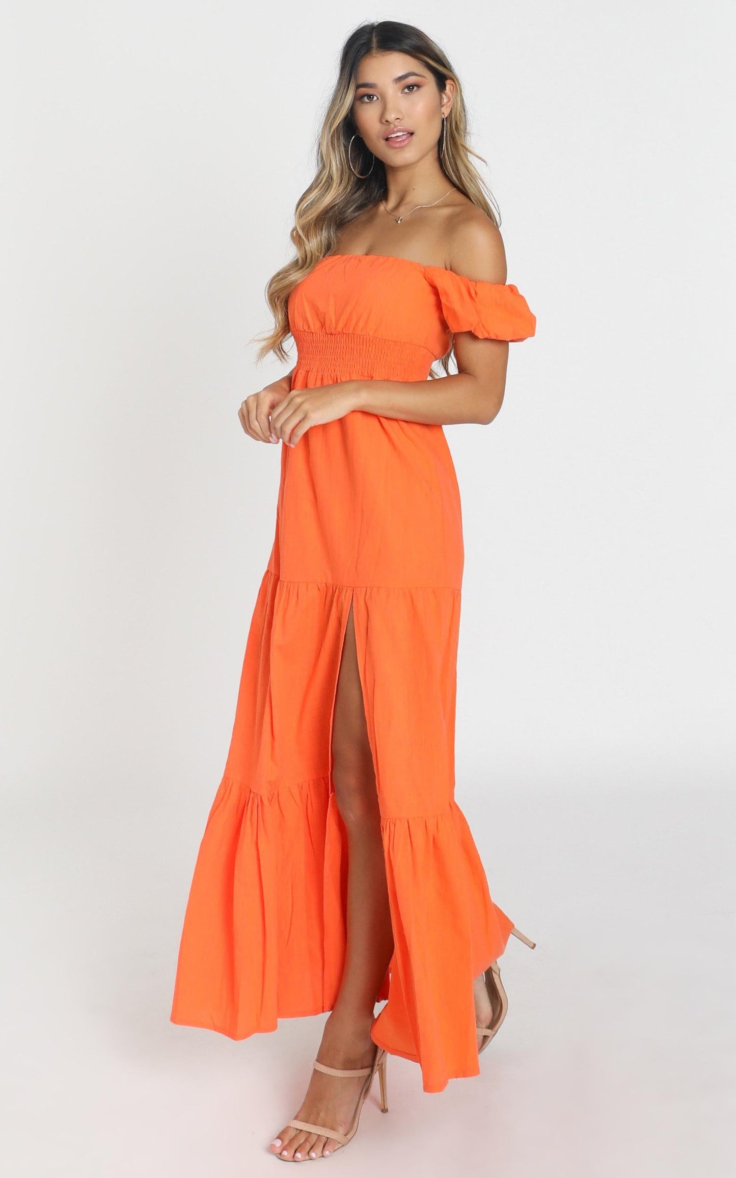 Island Hopper Dress in Orange