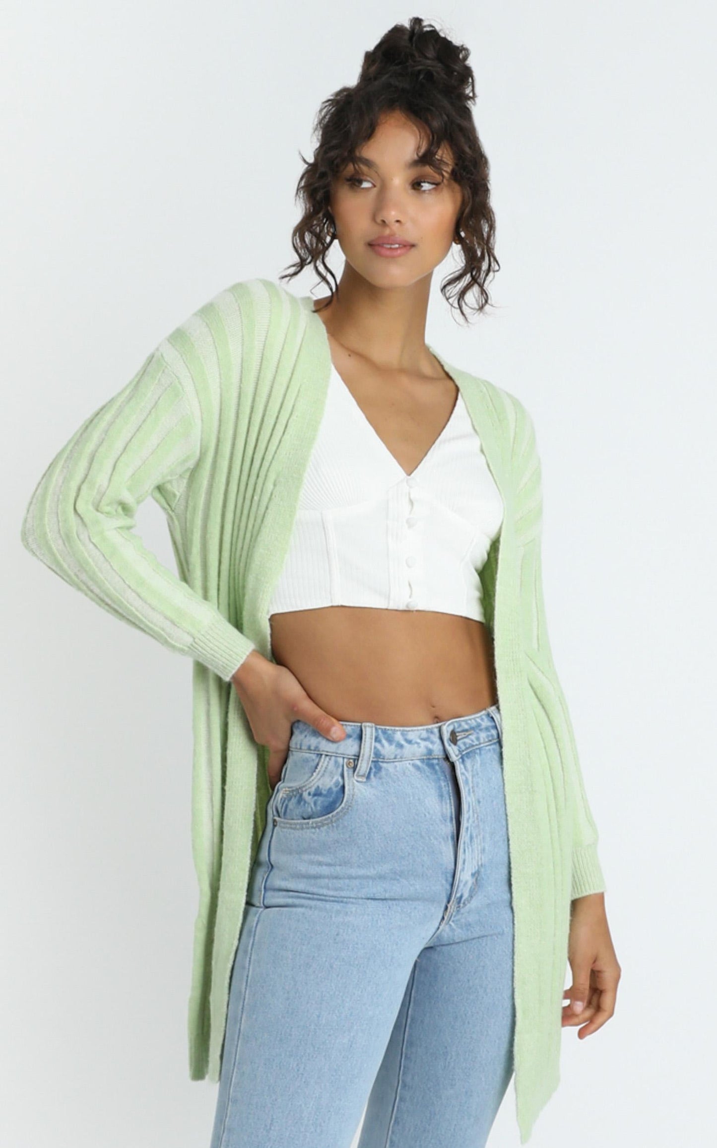 Idris Cardigan in Sage