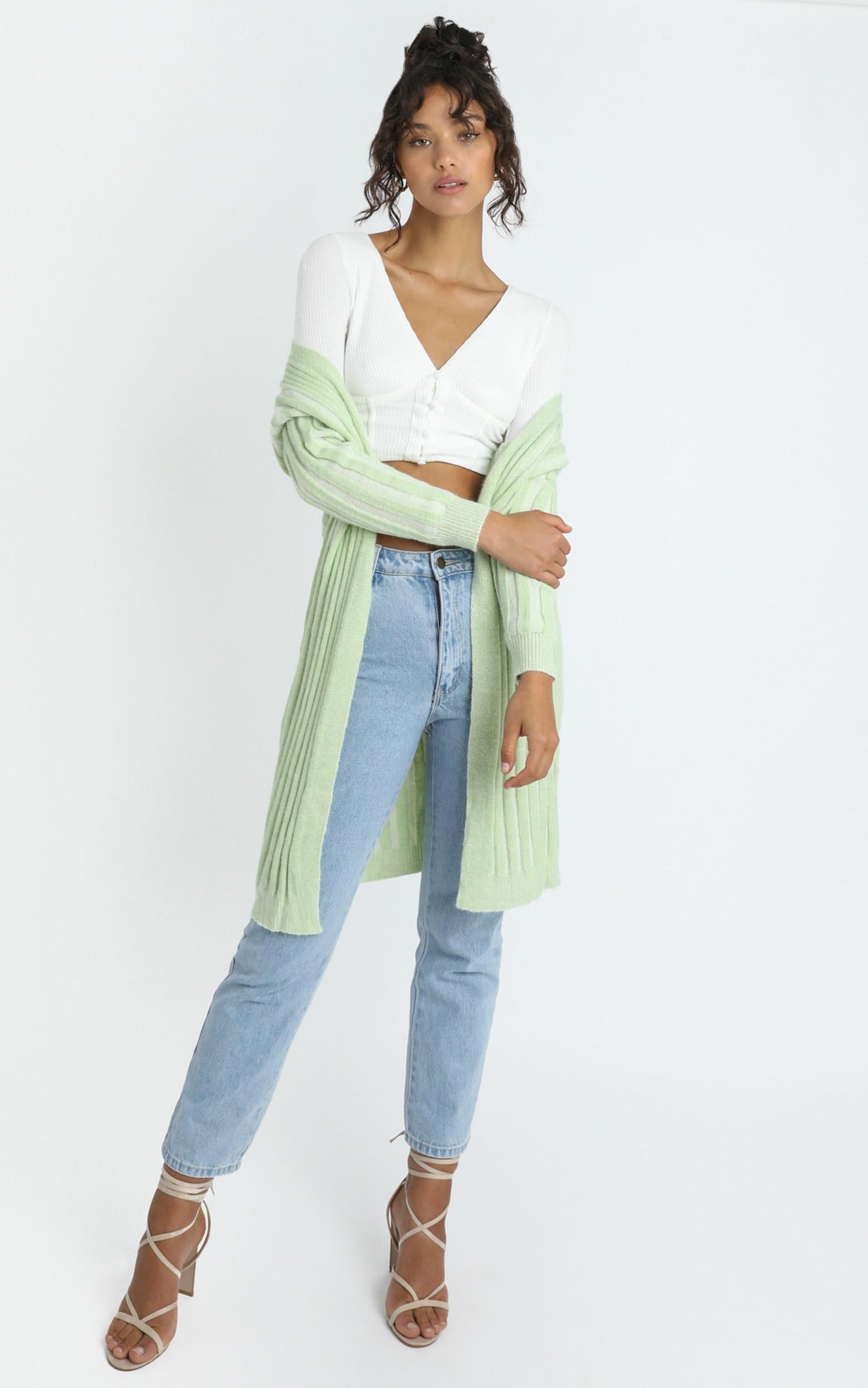 Idris Cardigan in Sage