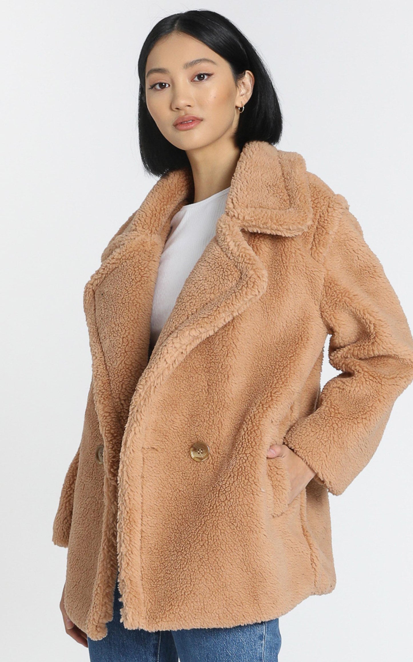 Aila Coat in Camel