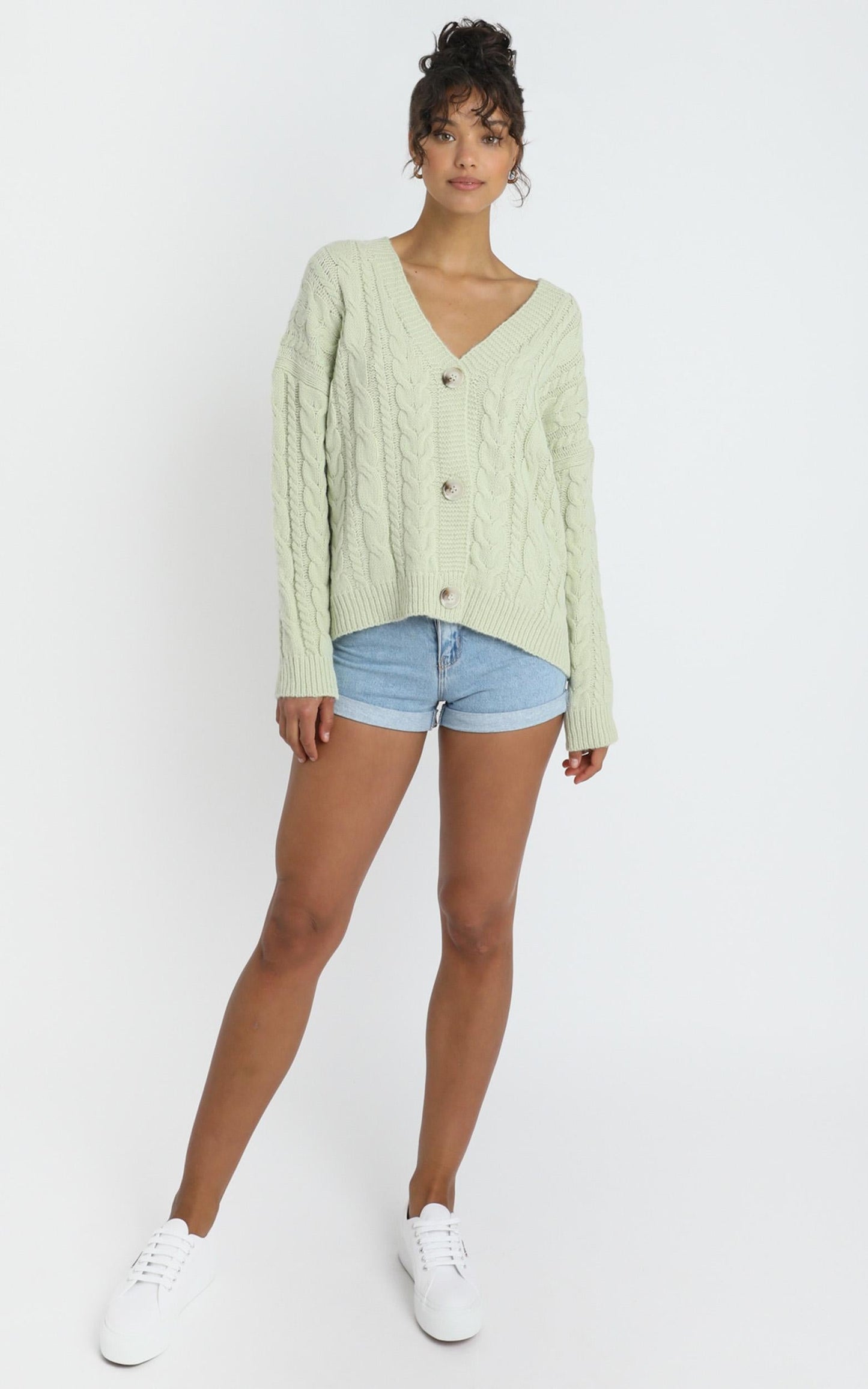 Yale Cardigan in Pistachio