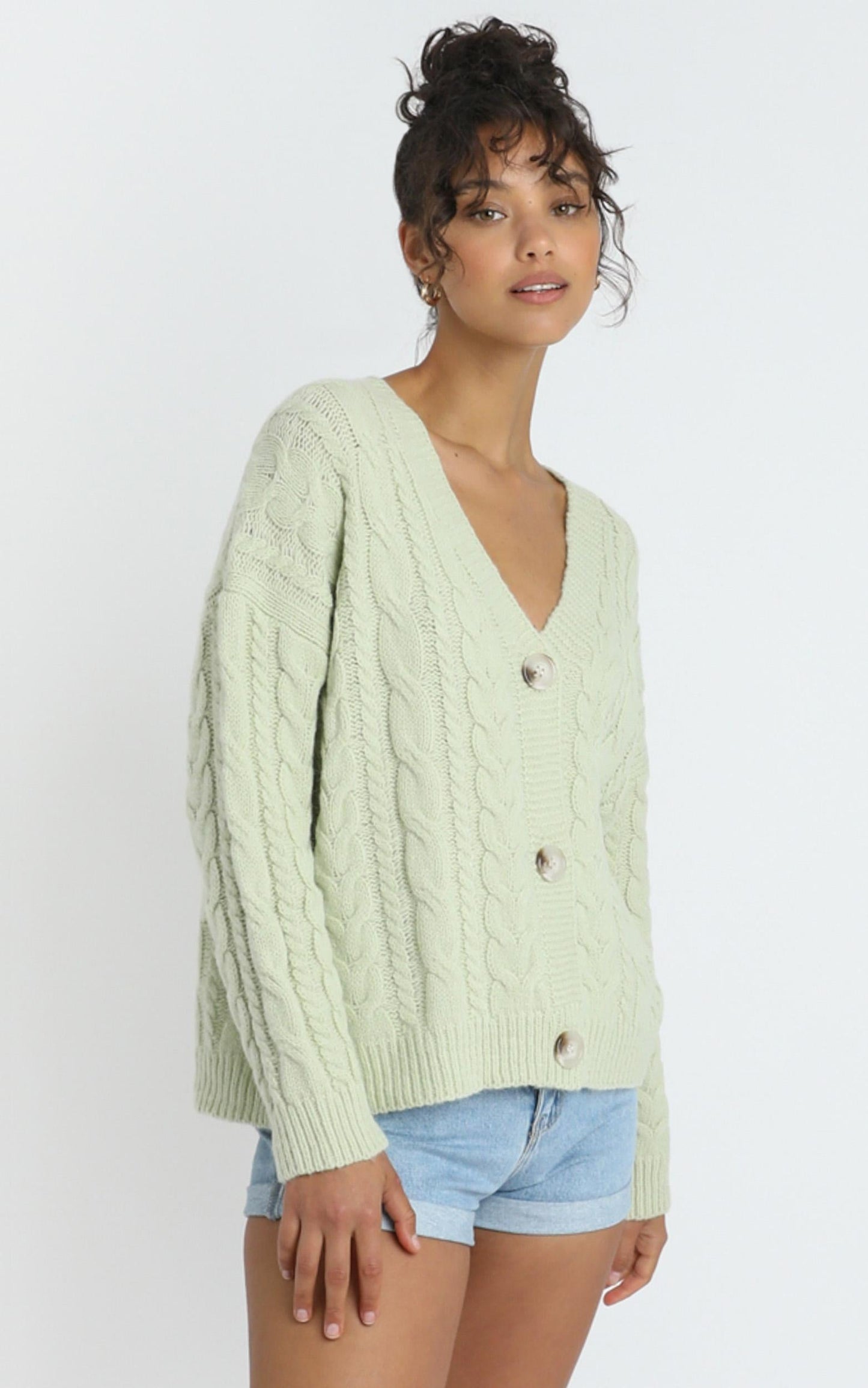 Yale Cardigan in Pistachio