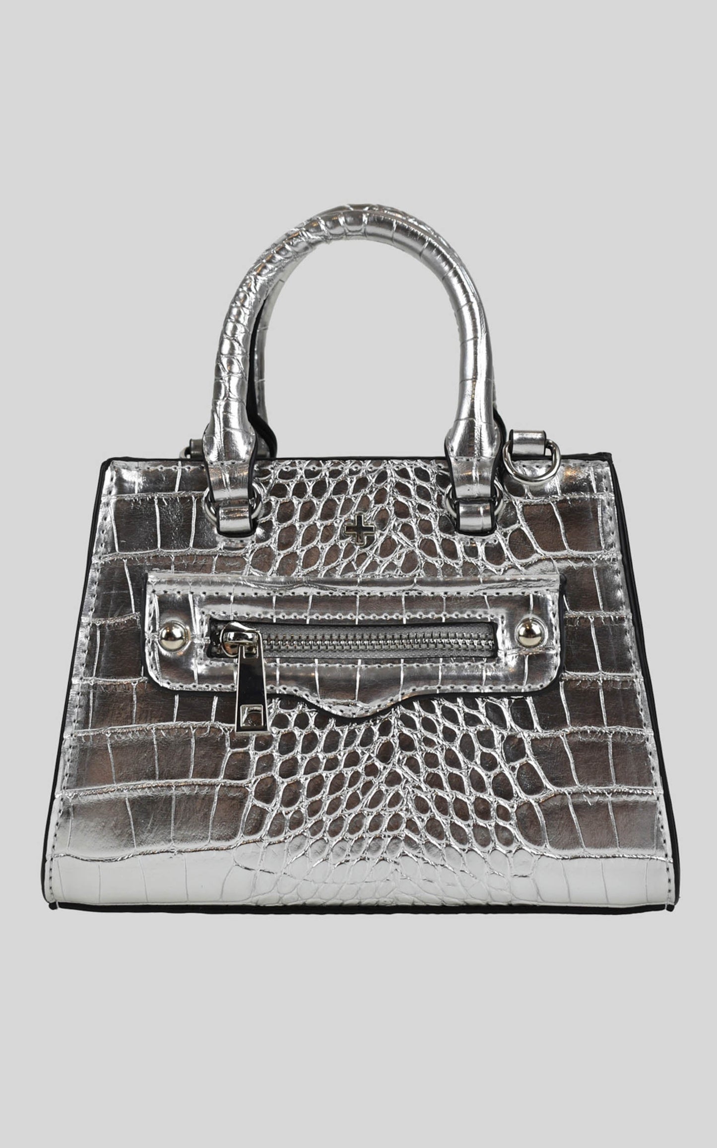 Peta and Jain - Jaden Bag in Silver Croc