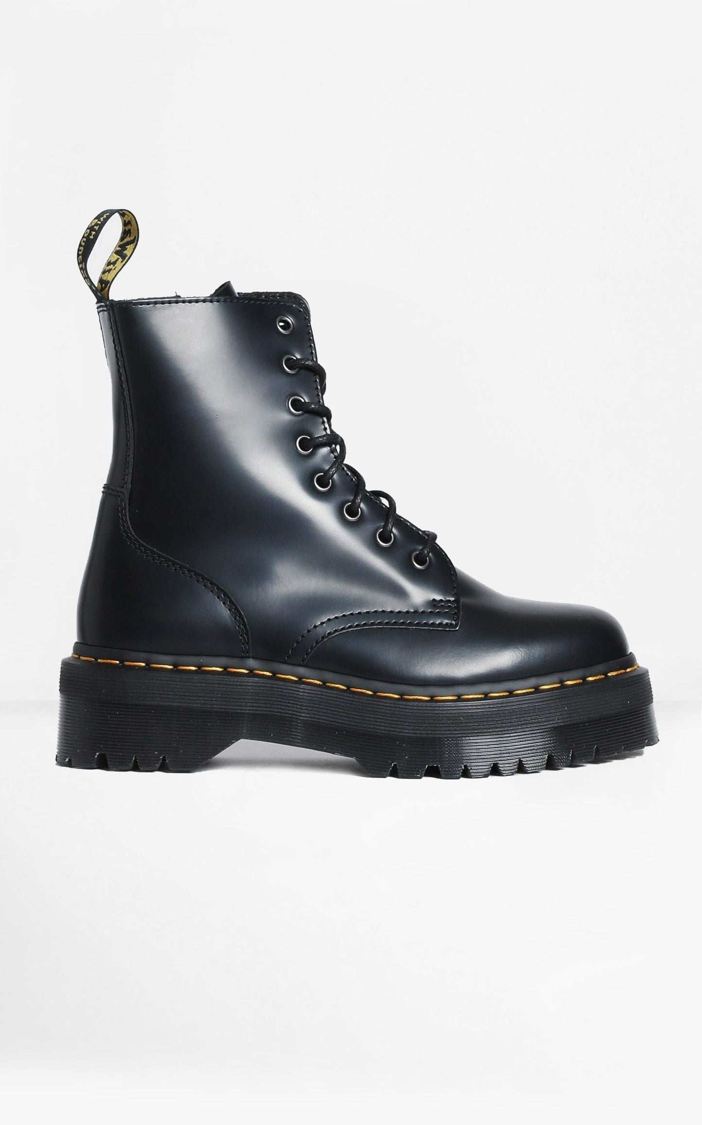 Dr. Martens - Jadon 8 Eye Boot in Black Polished Smooth