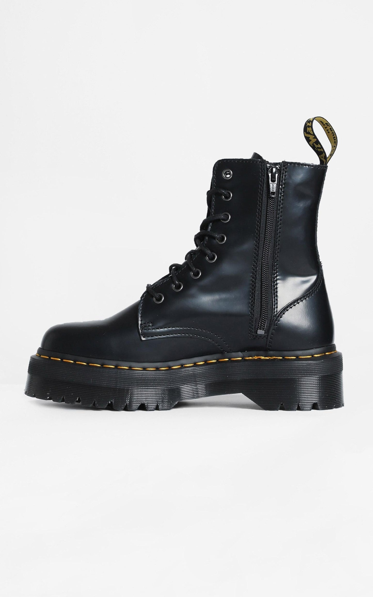 Dr. Martens - Jadon 8 Eye Boot in Black Polished Smooth