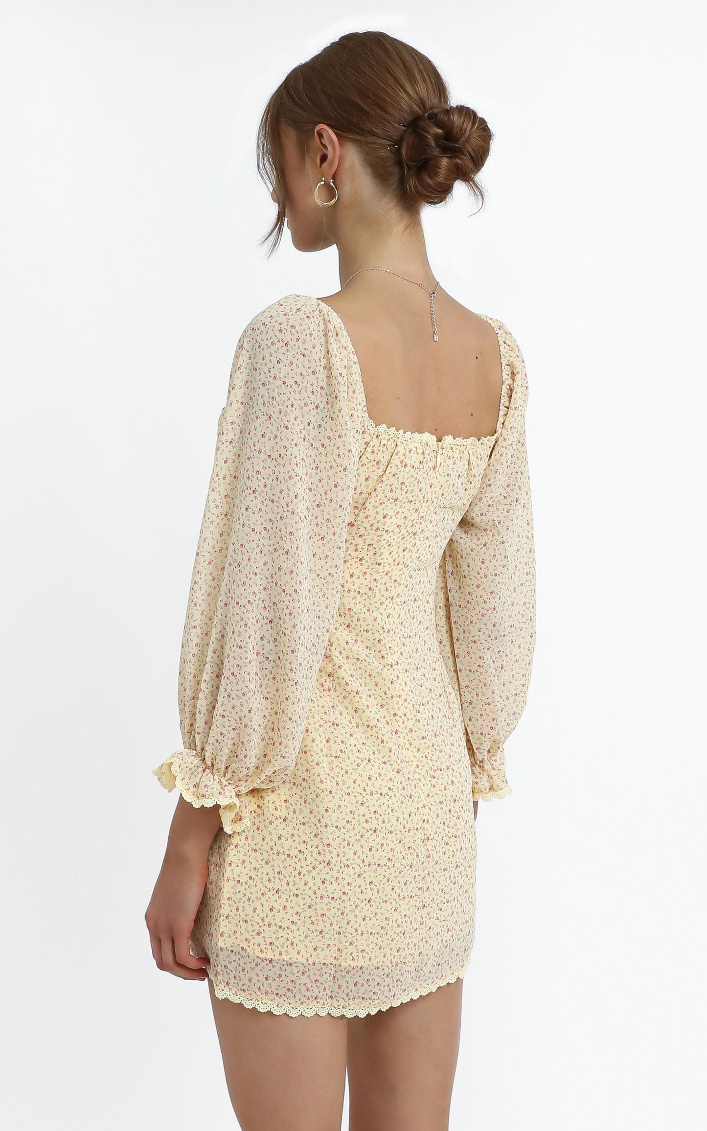 Jaiden Dress in Yellow Floral