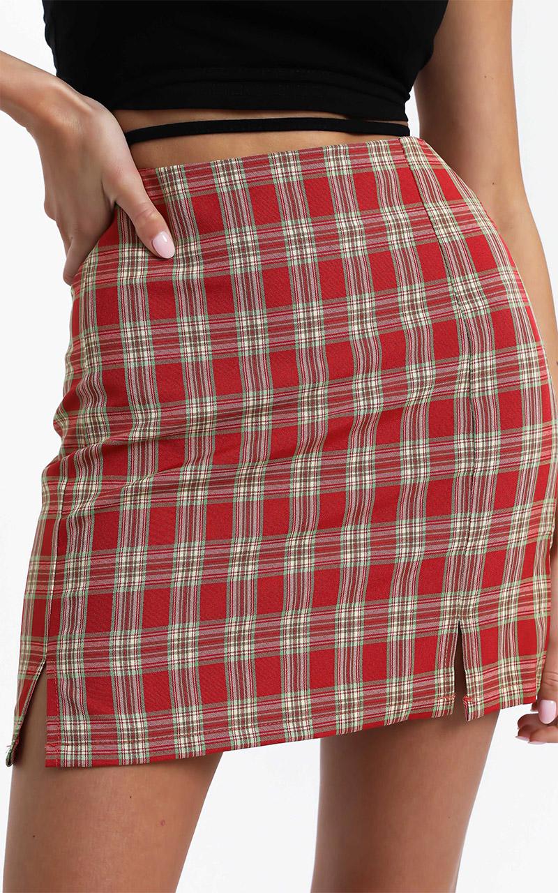 Jana Skirt in Red Check