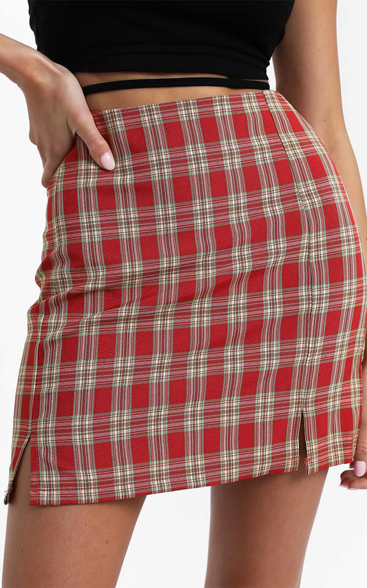 Jana Skirt in Red Check