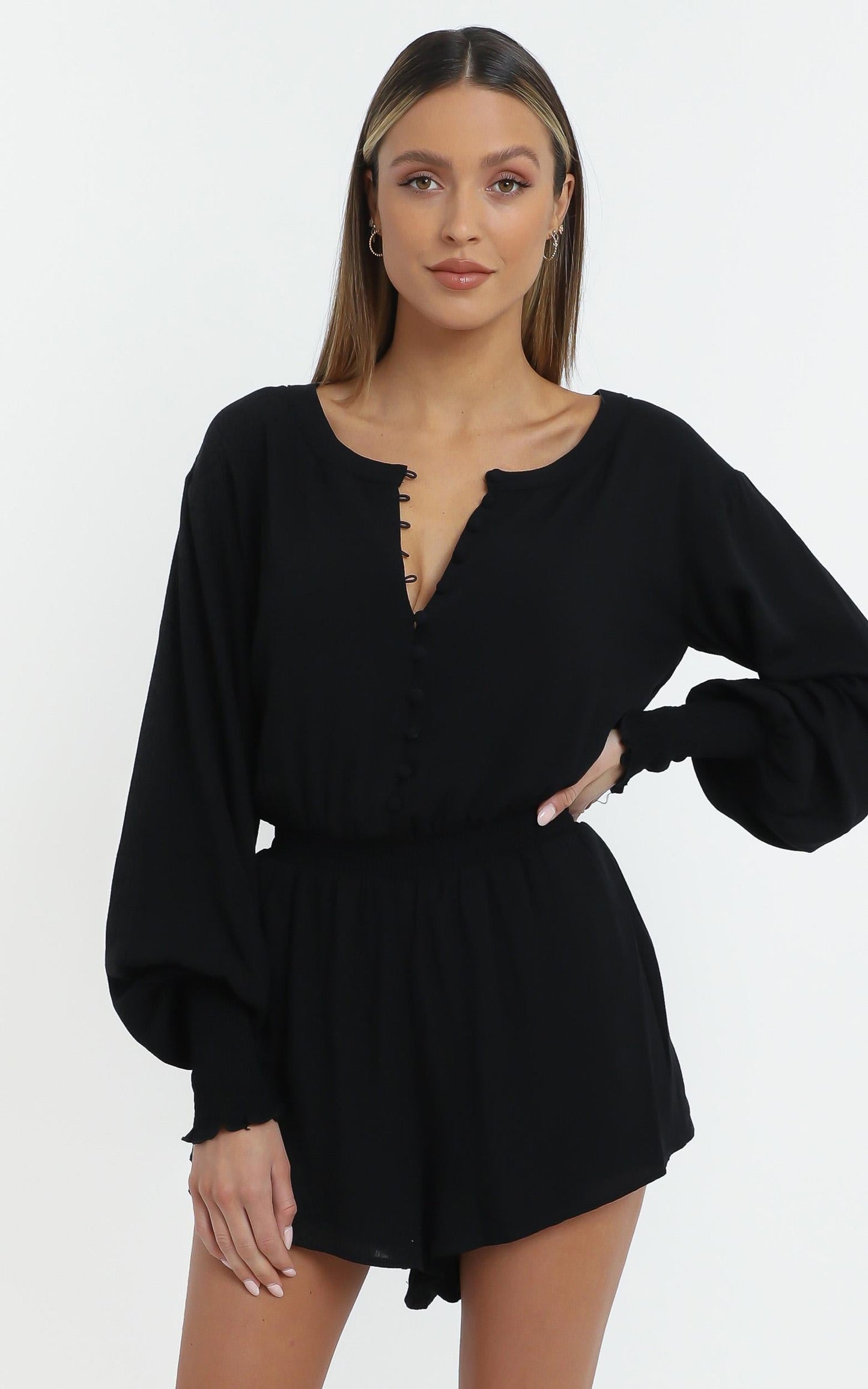 Javana Playsuit in Black