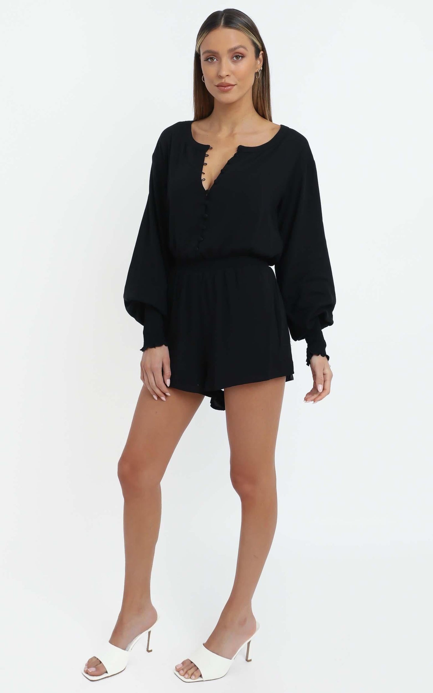 Javana Playsuit in Black