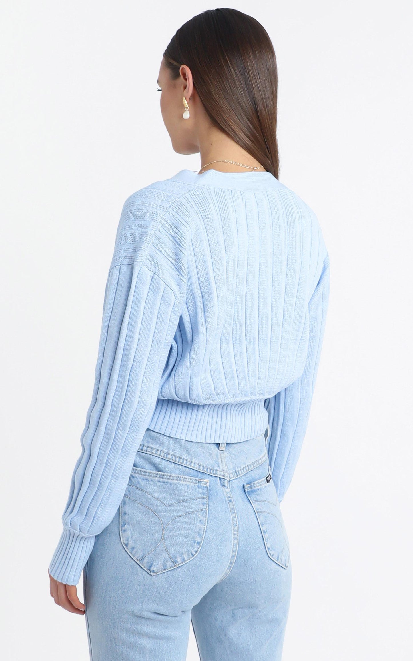 Jayce Knit Cardigan in Blue