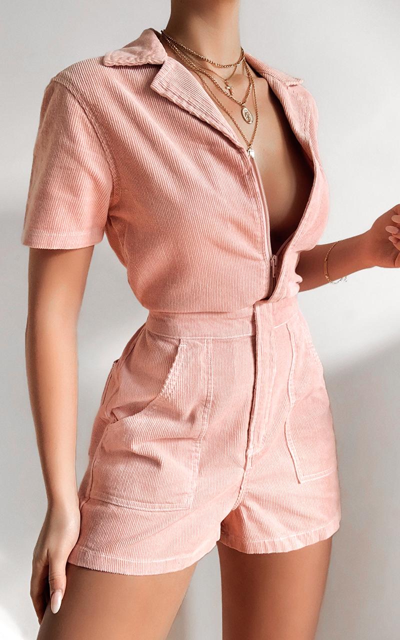 Wrangler - Jeanie Romper in Dusty Rose