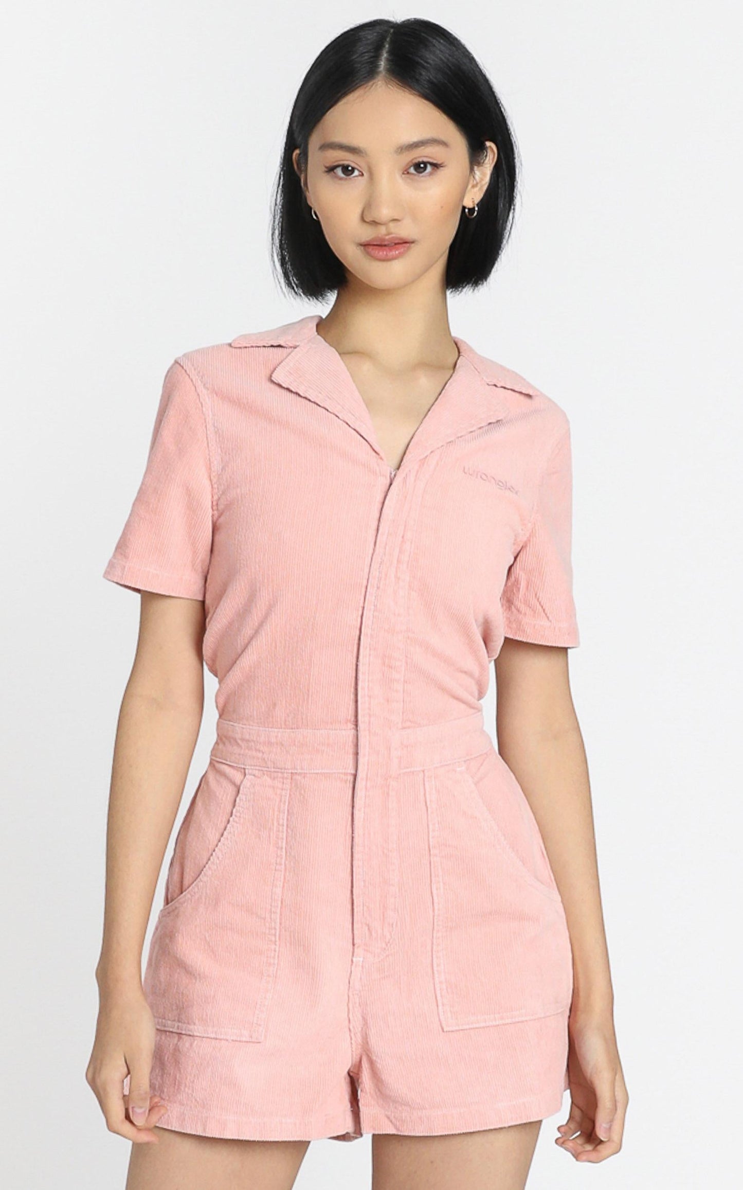 Wrangler - Jeanie Romper in Dusty Rose