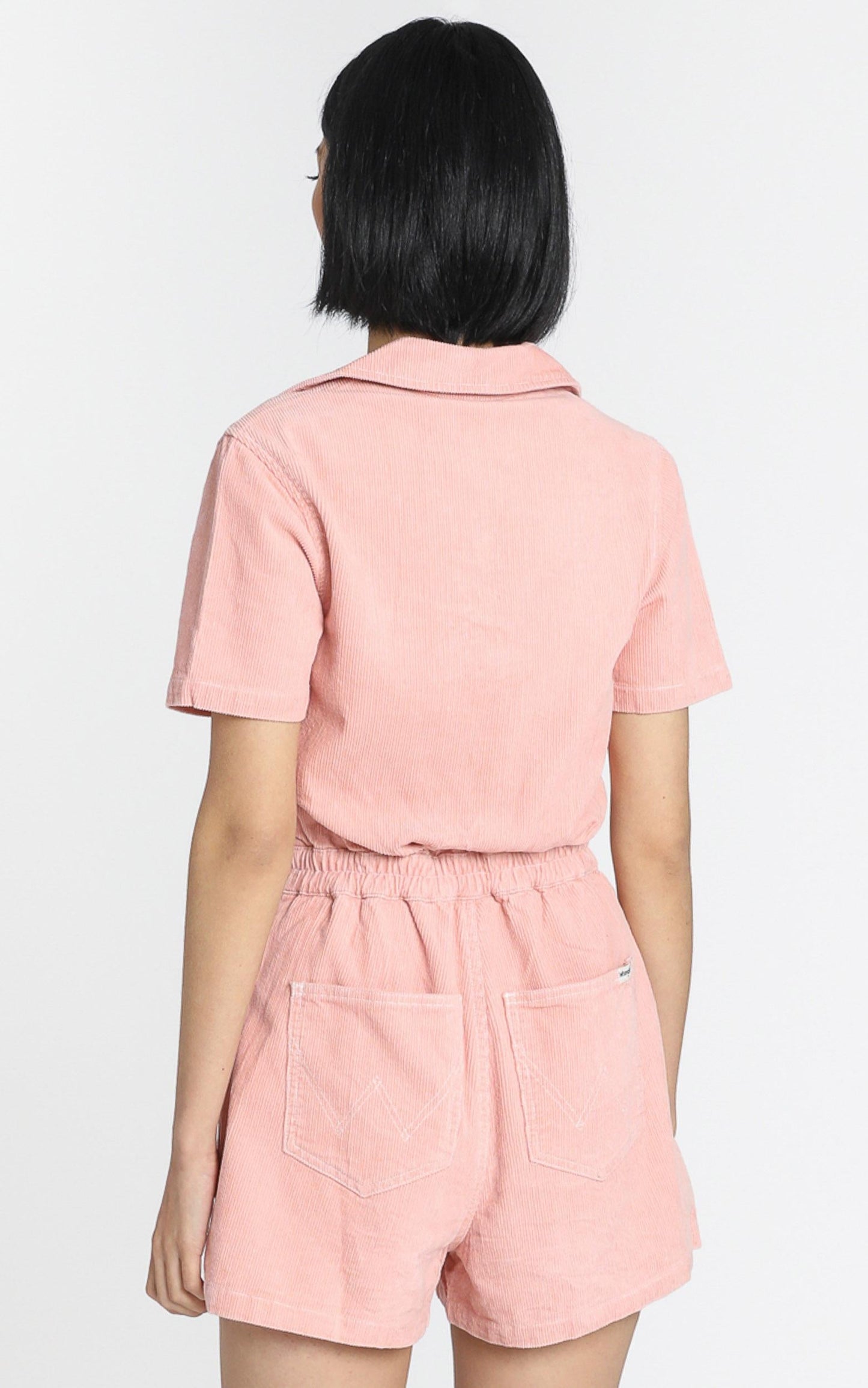 Wrangler - Jeanie Romper in Dusty Rose
