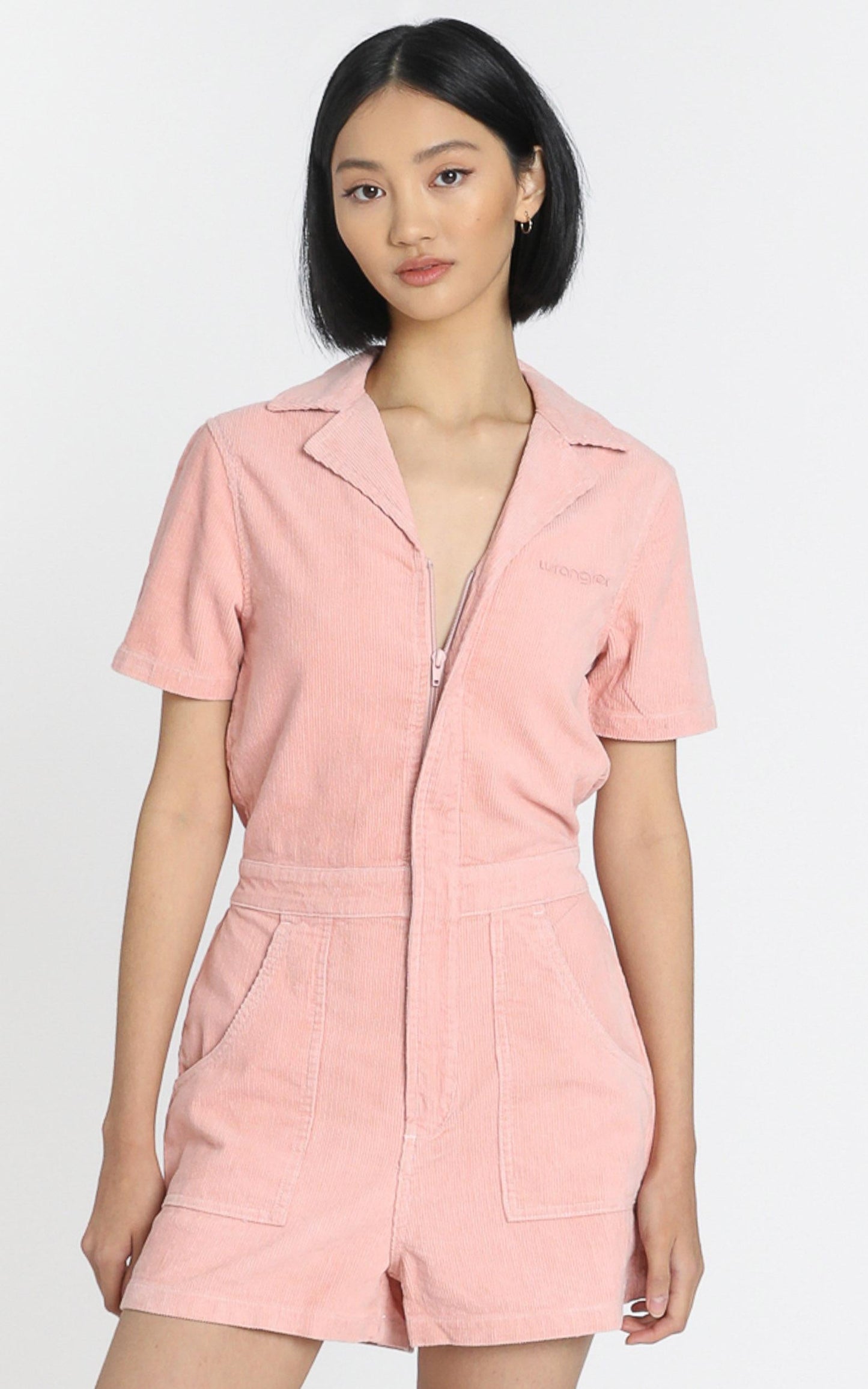 Wrangler - Jeanie Romper in Dusty Rose