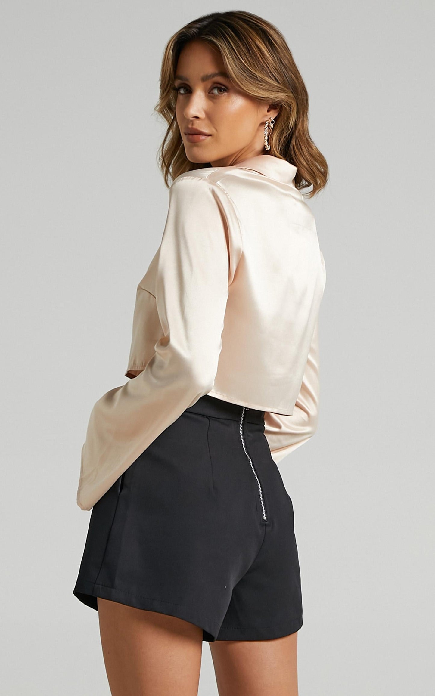 Jeannie Top in Champagne Satin