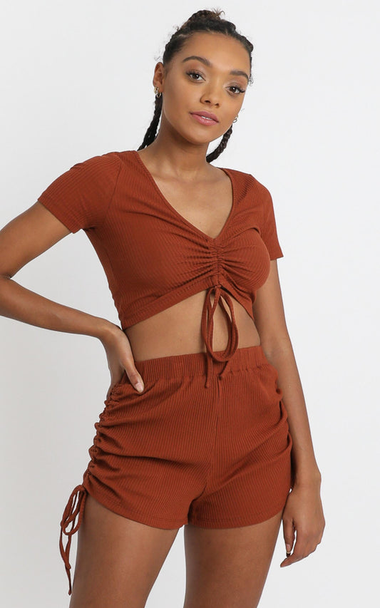 Jemila Shorts in Walnut