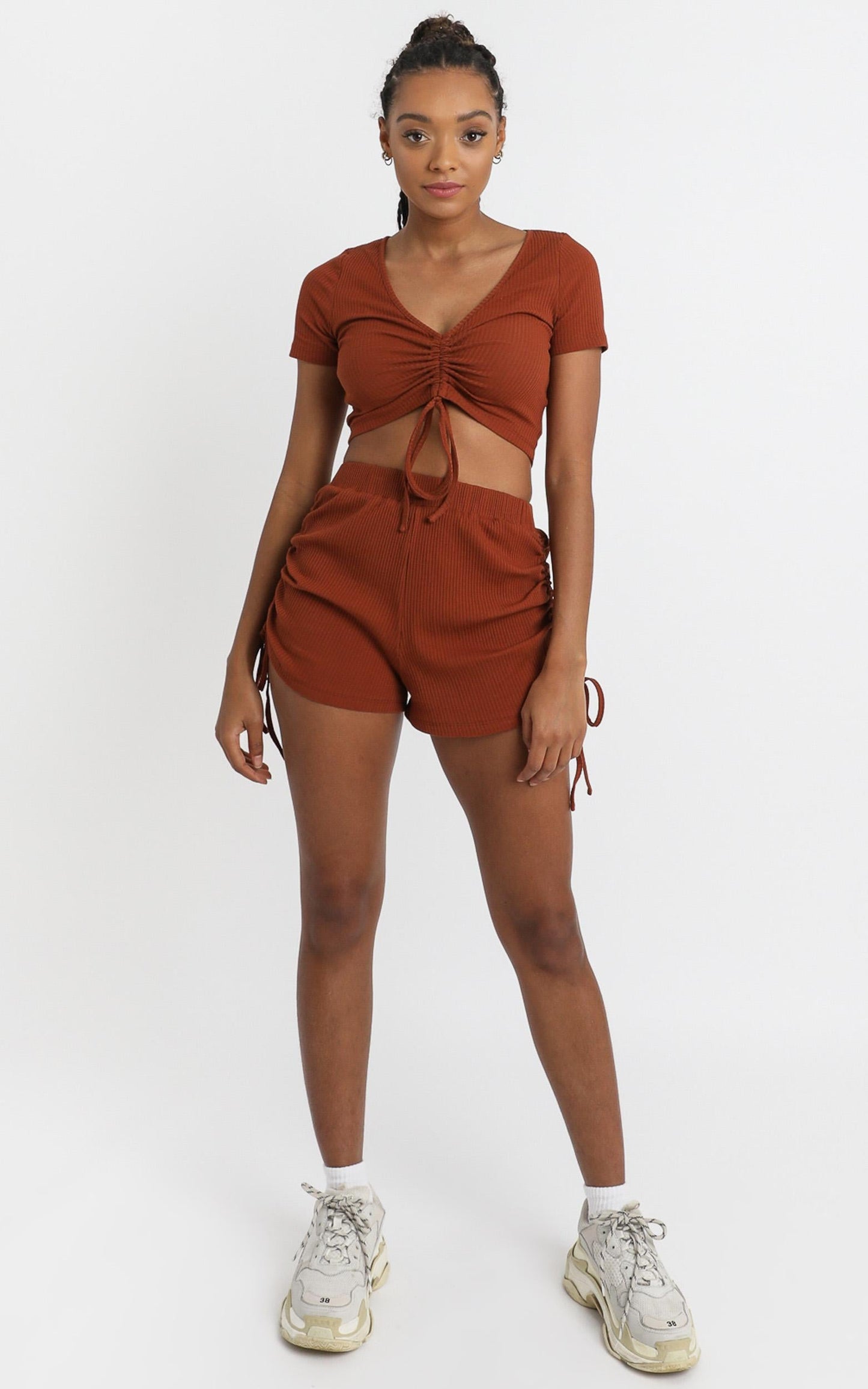 Jemila Shorts in Walnut