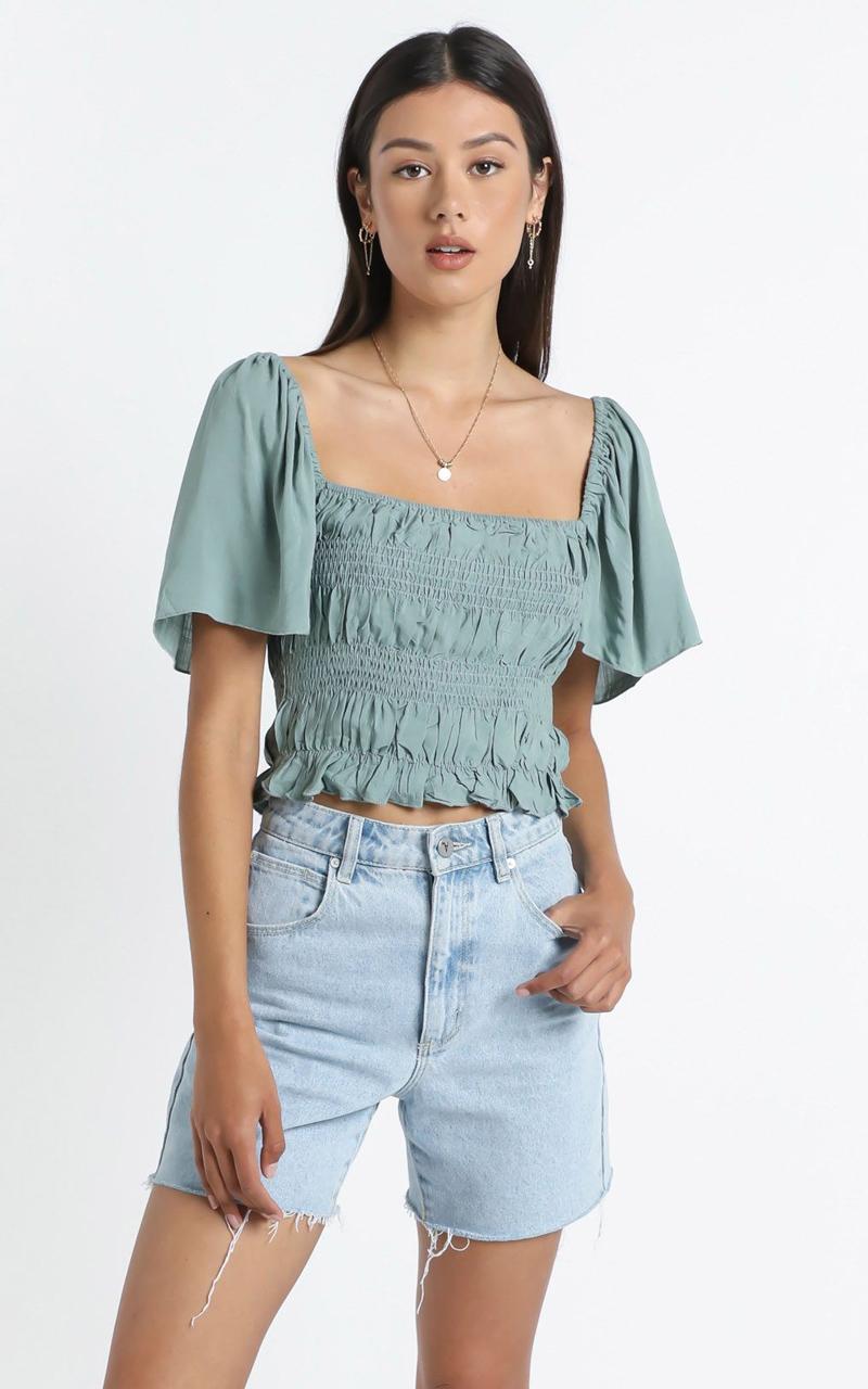 Jessalyn Top in Sage