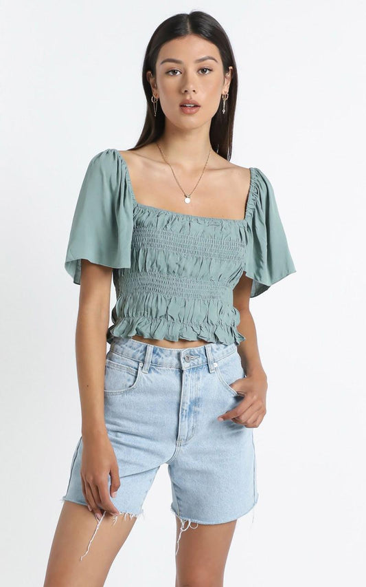 Jessalyn Top in Sage