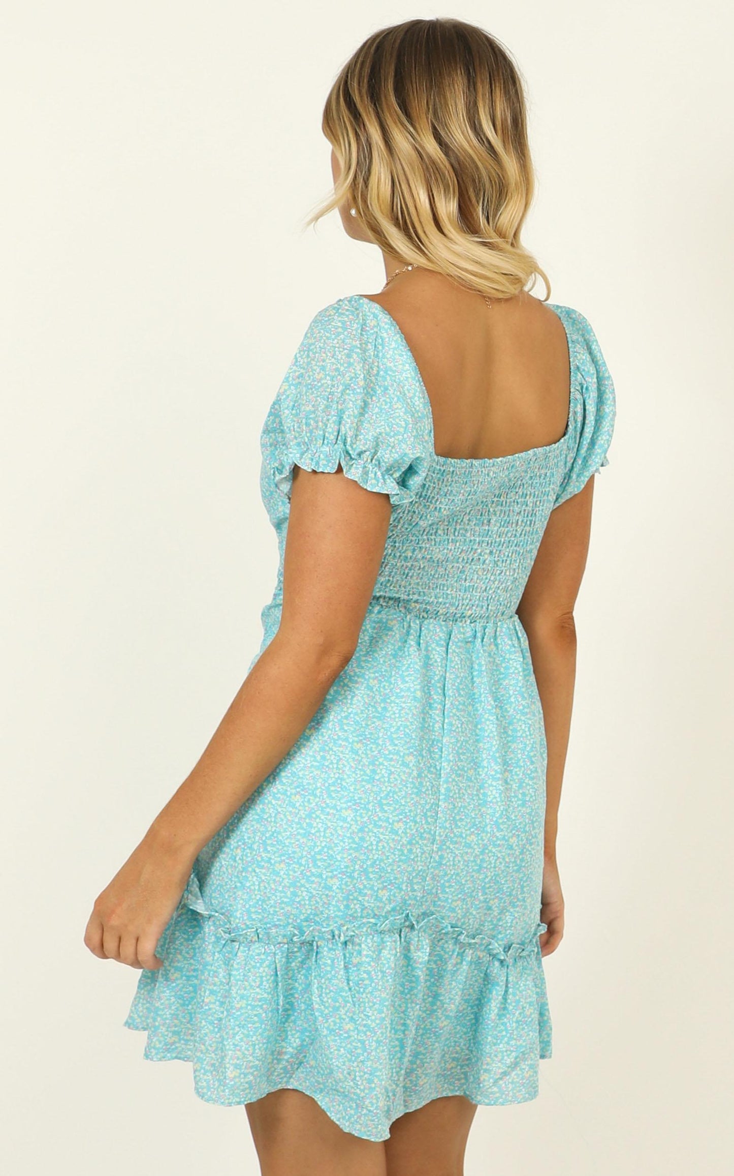 Juliana Dress In Blue Floral