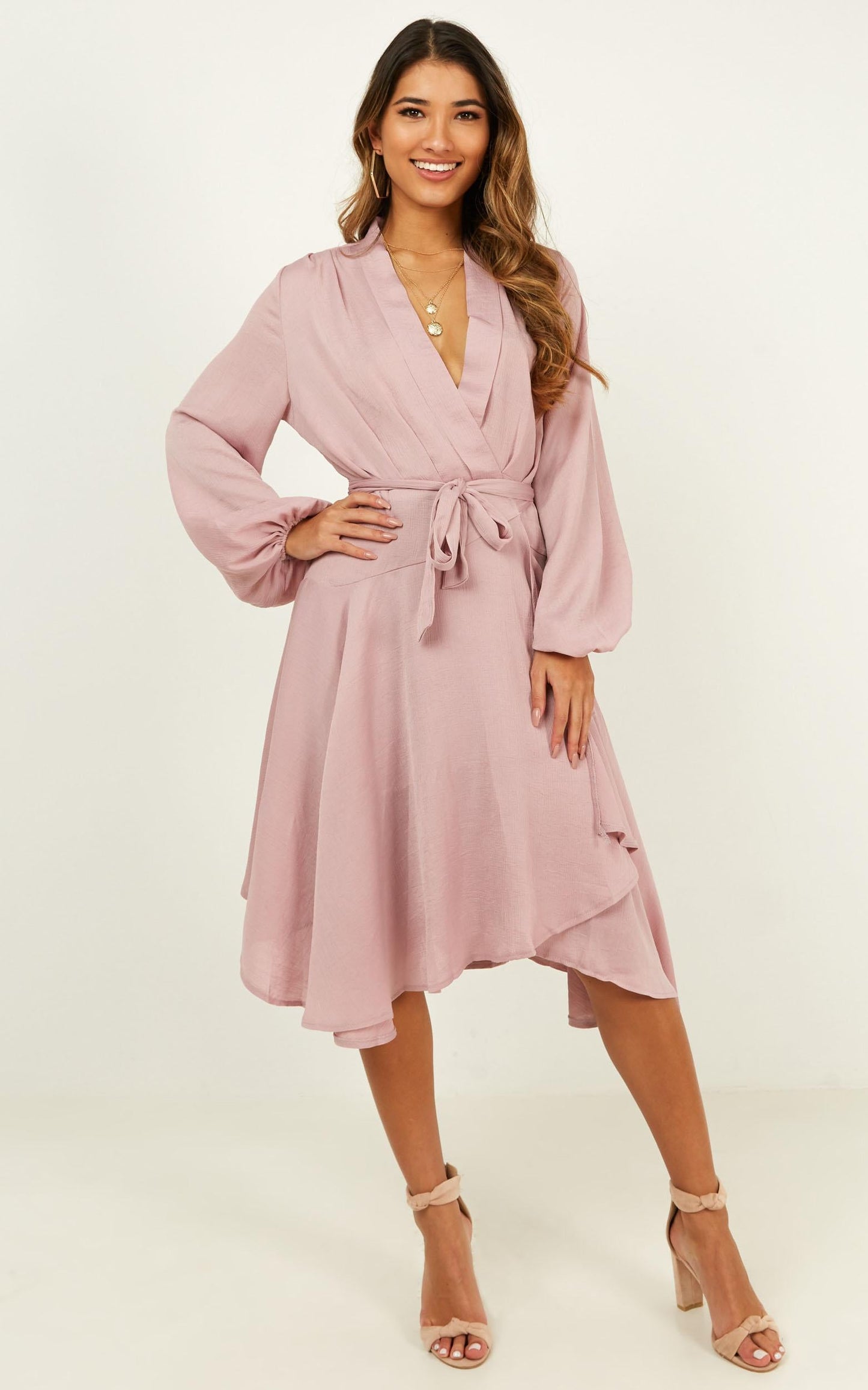 Just A Second Dress In Blush