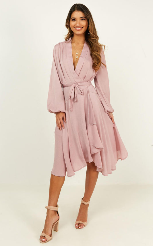 Just A Second Dress In Blush