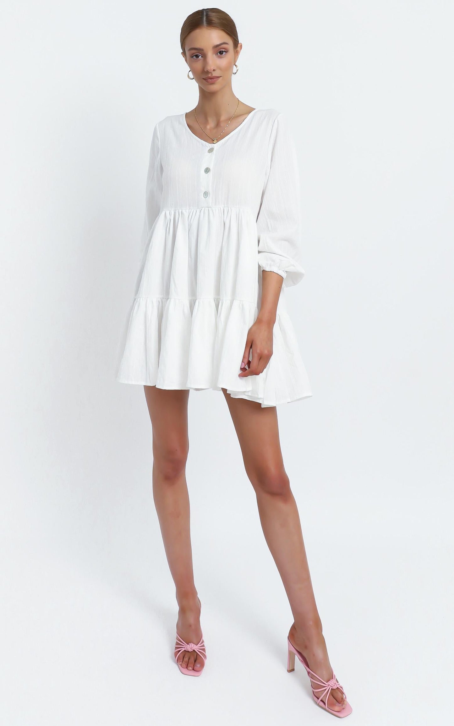 Justine Dress in White