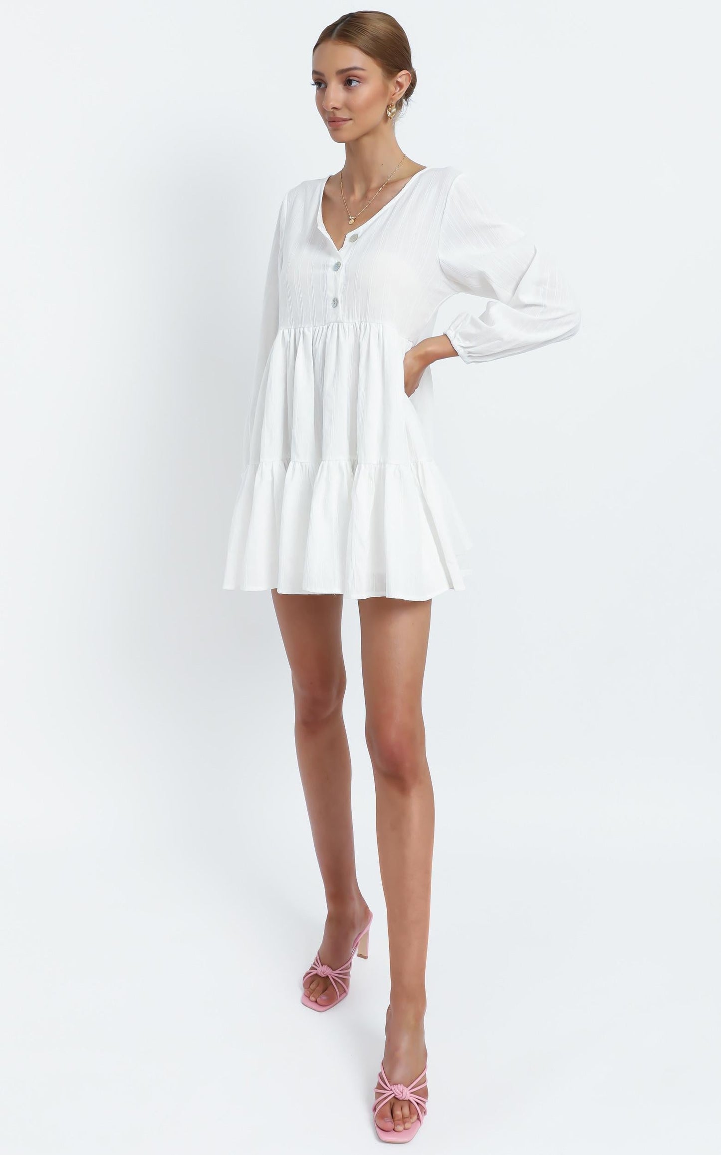 Justine Dress in White