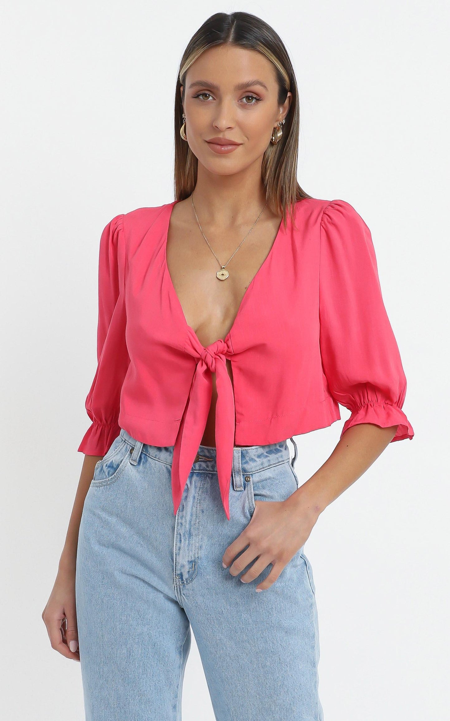 Kailani Top in Hot Pink