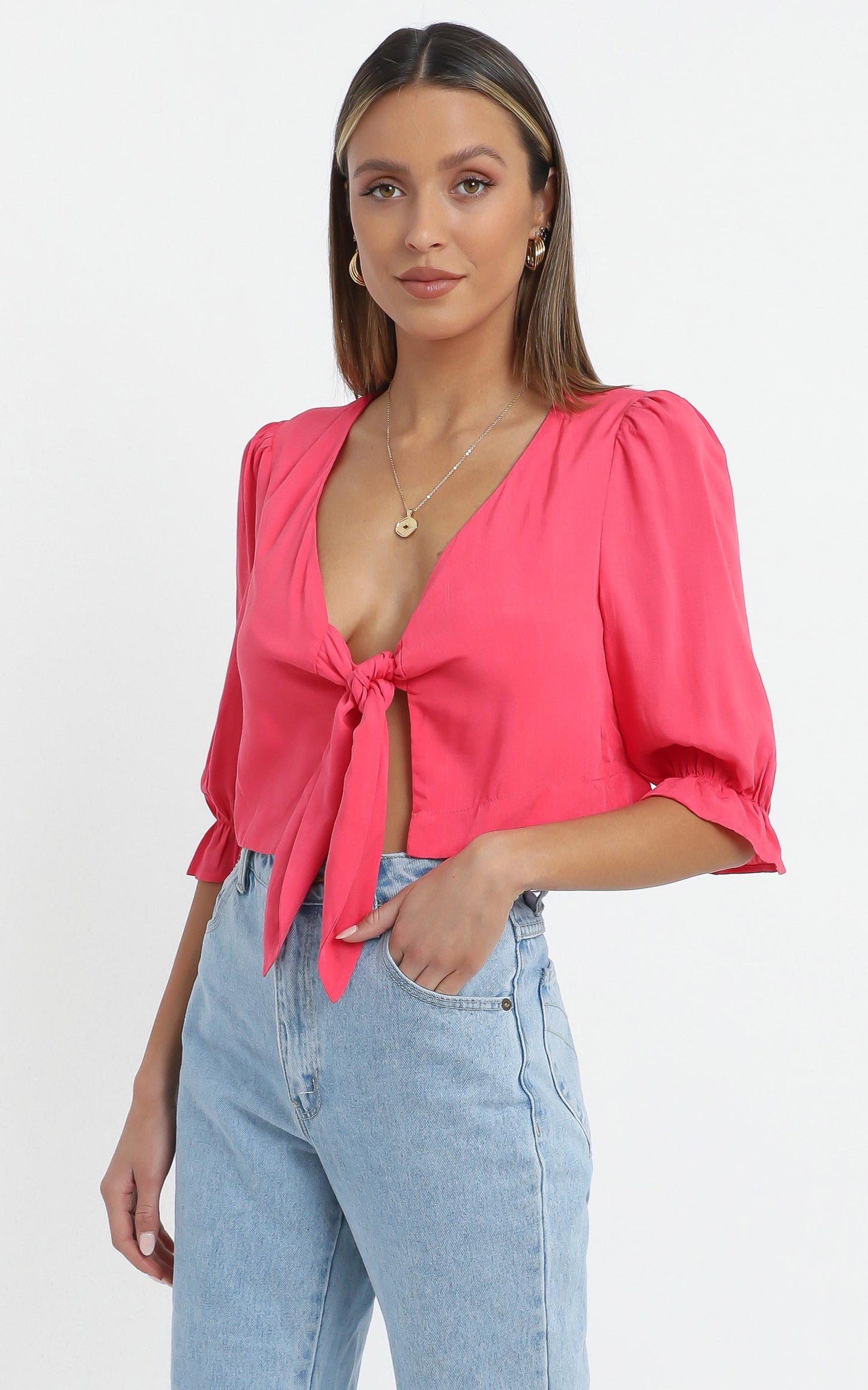 Kailani Top in Hot Pink