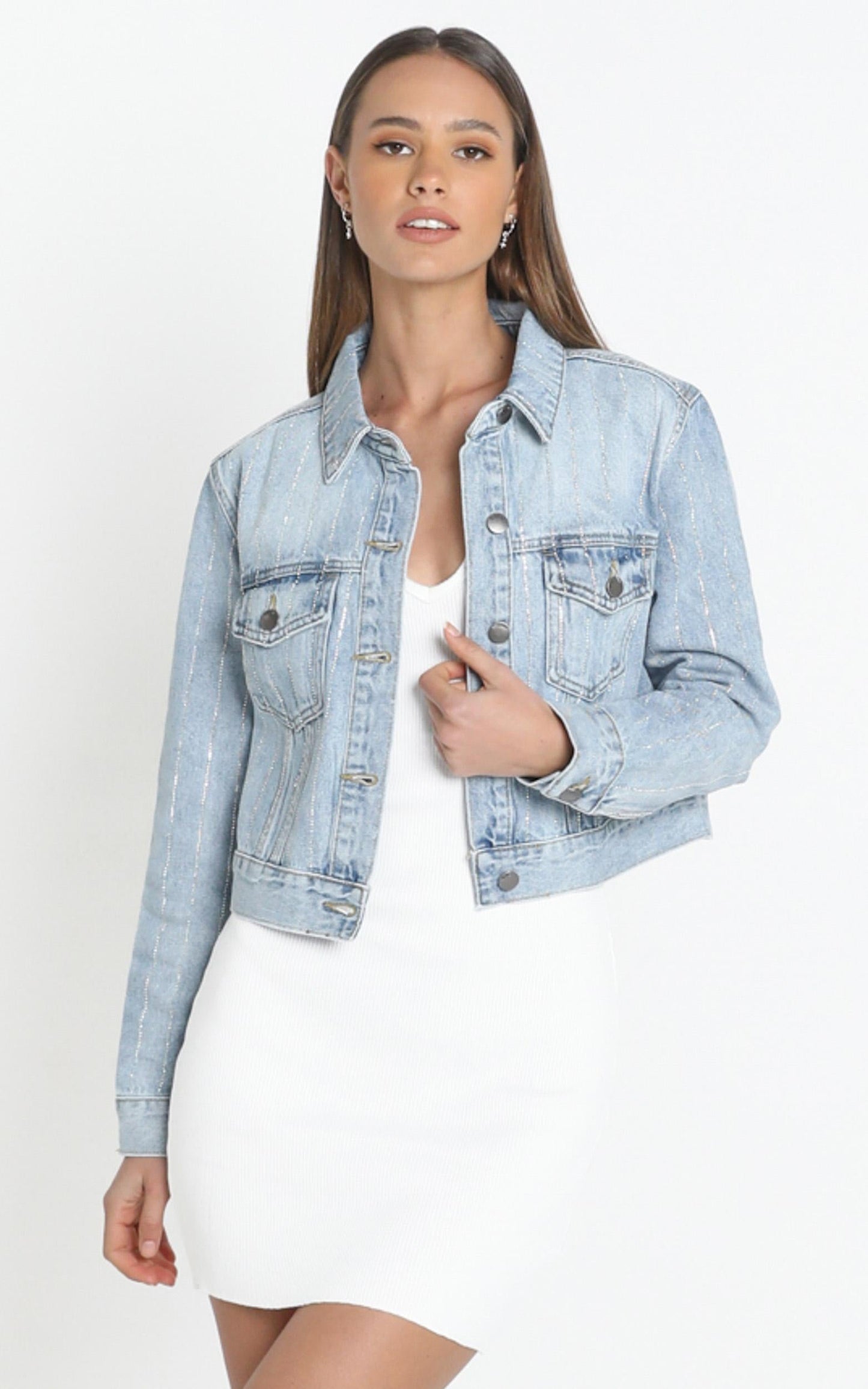 Kaycee Denim Jacket in Mid Light Wash