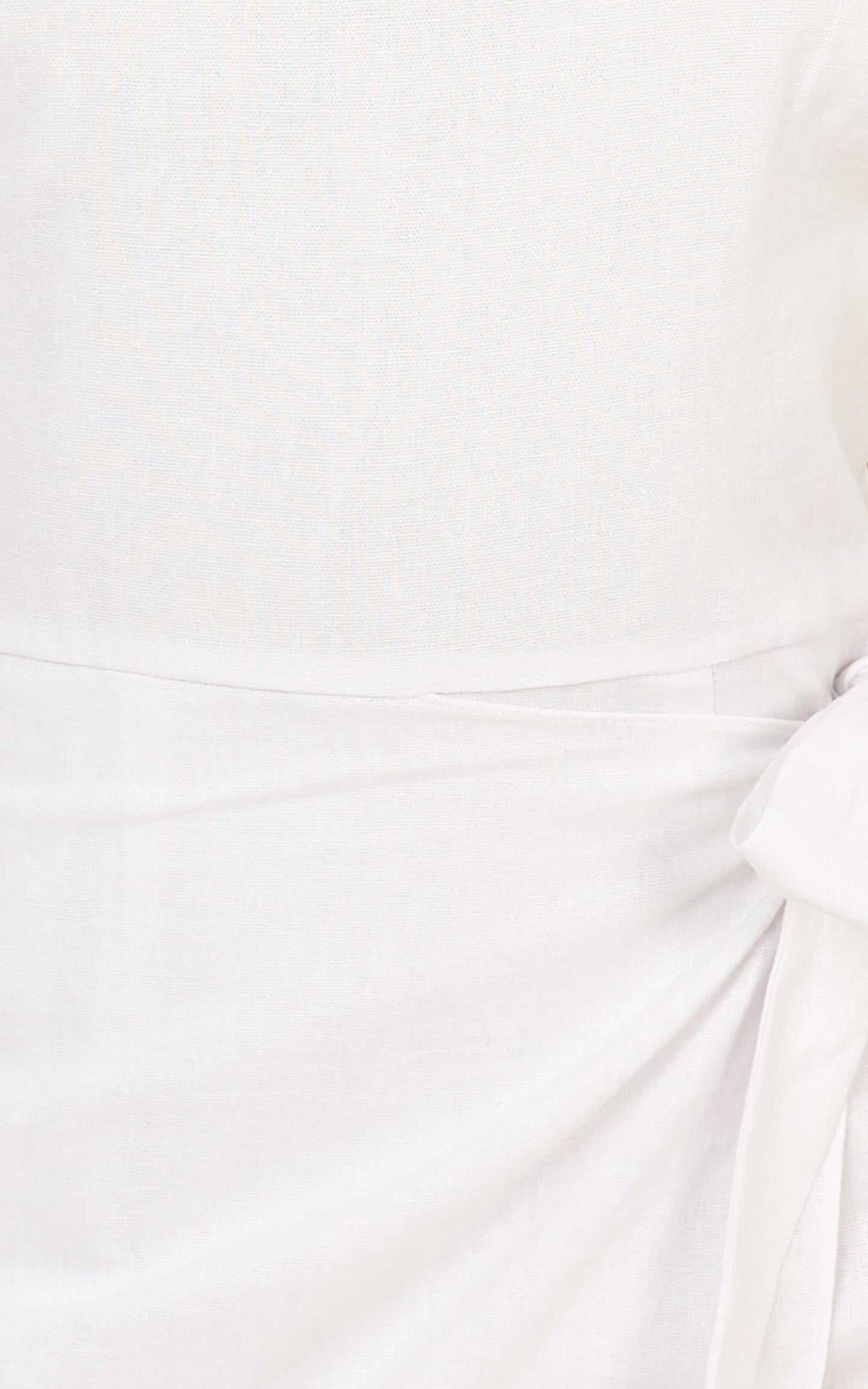 Keeping It Together Dress in White Linen Look