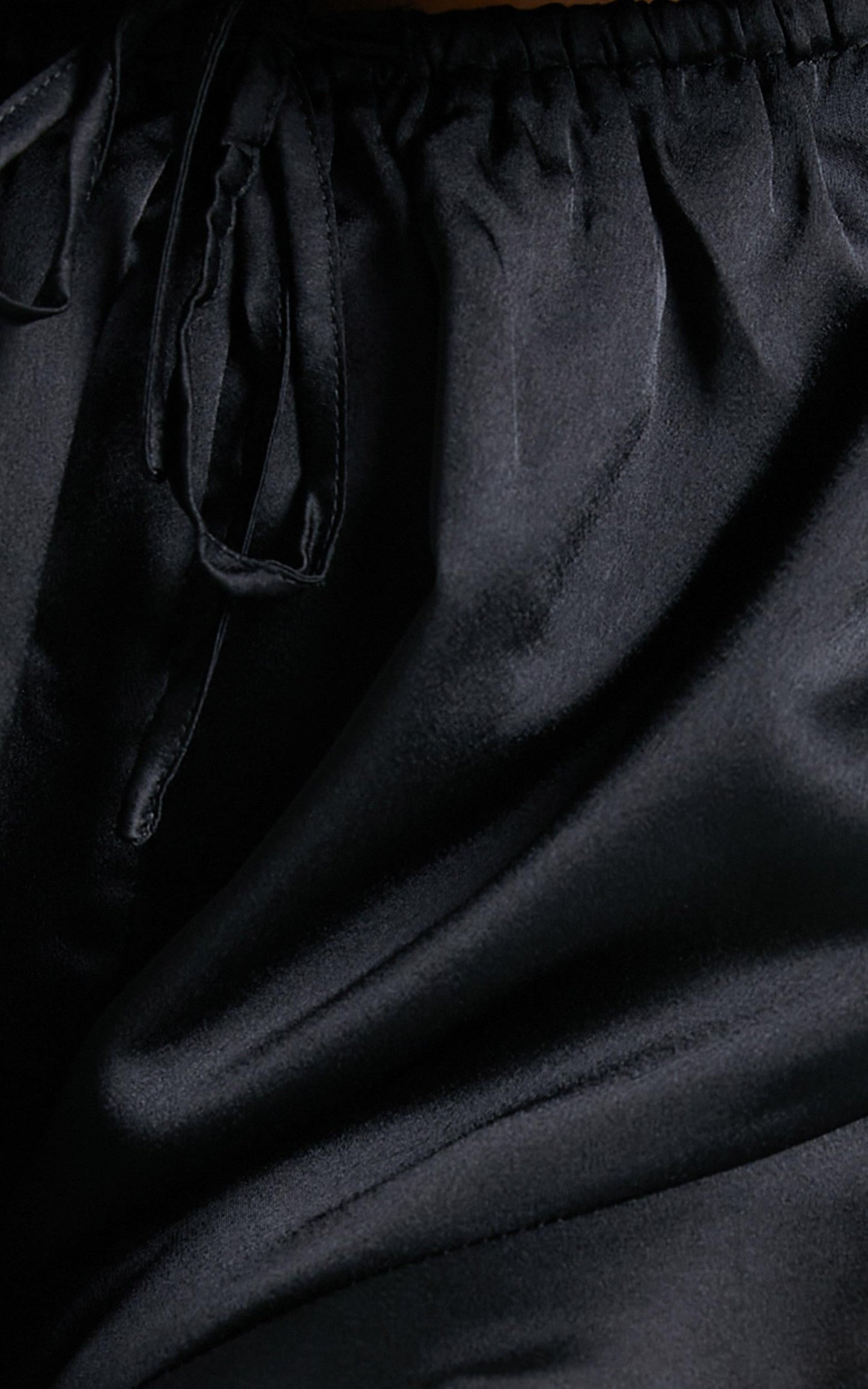 Keeping Secrets Two Piece Set in Black Satin