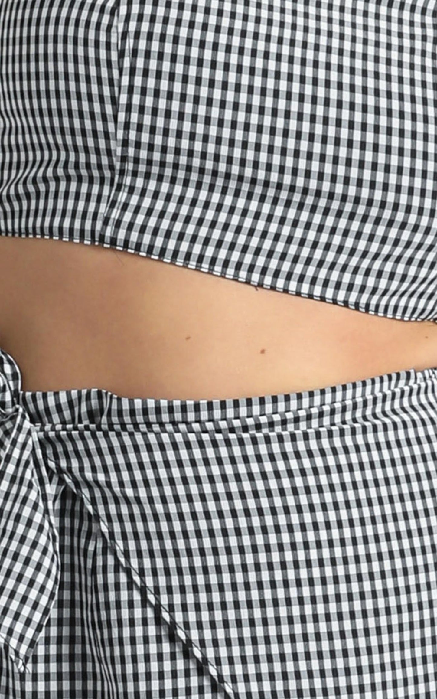Keep On Turning Two Piece Set In Black Gingham